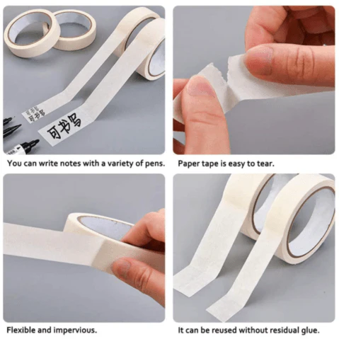 Masking Tape 50m x 38mm ROLL - Cream - Image 4