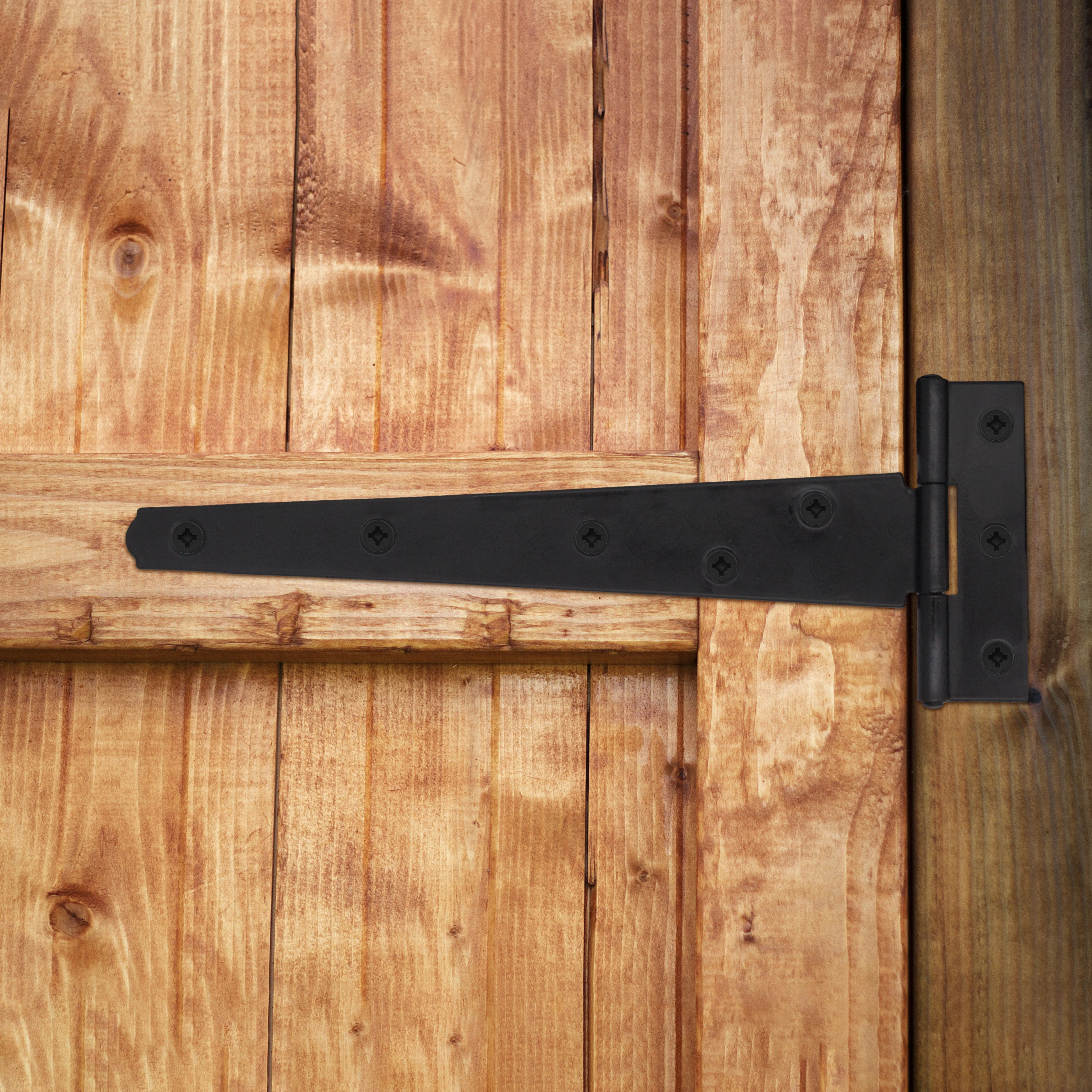 Medium Duty Gate Tee Hinges - 254mm / 10 inch - Black - Pair - Image 5