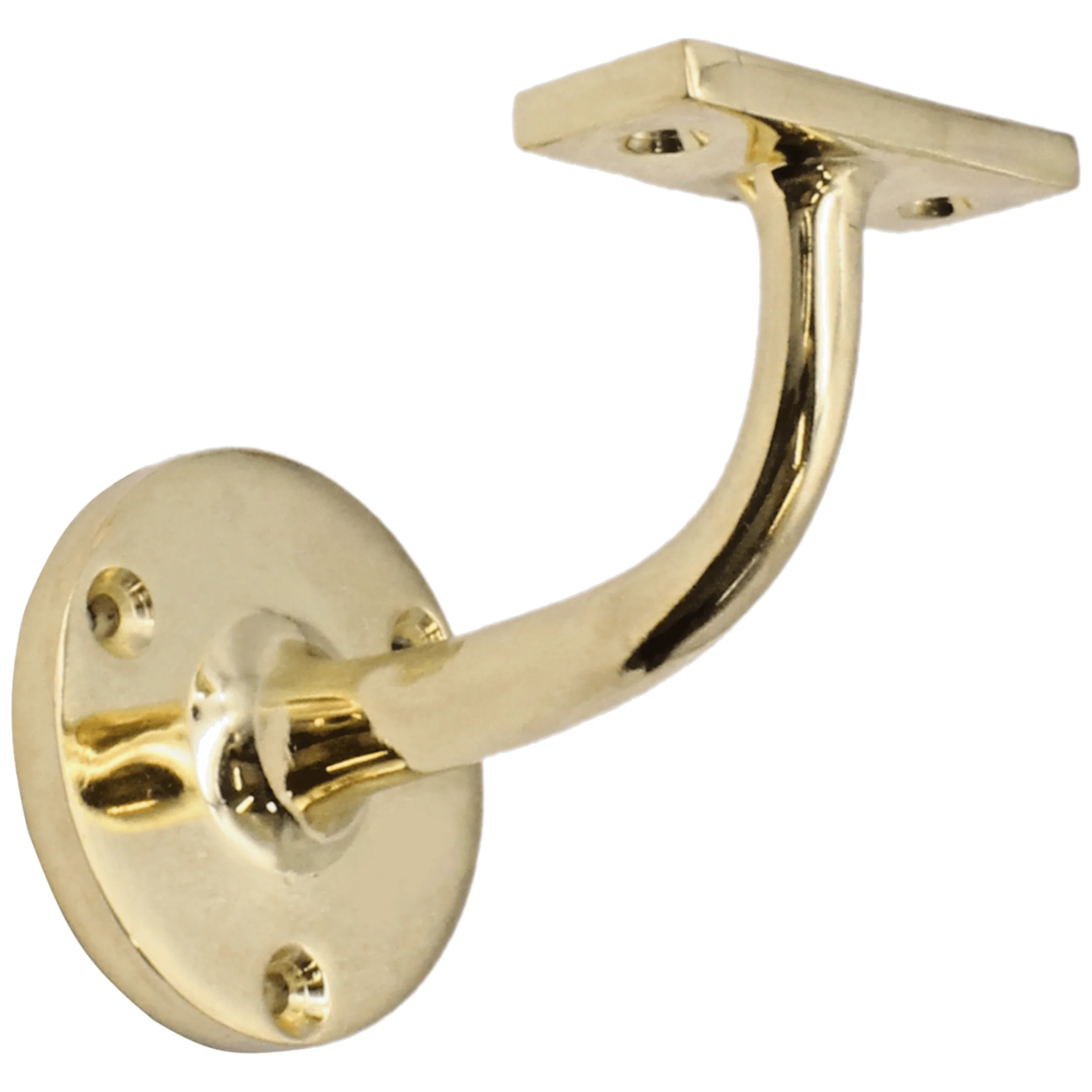 Handrail Bracket Heavy Pattern - 64mm / 2.5 Inch Projection - Brass Finish - Image 5