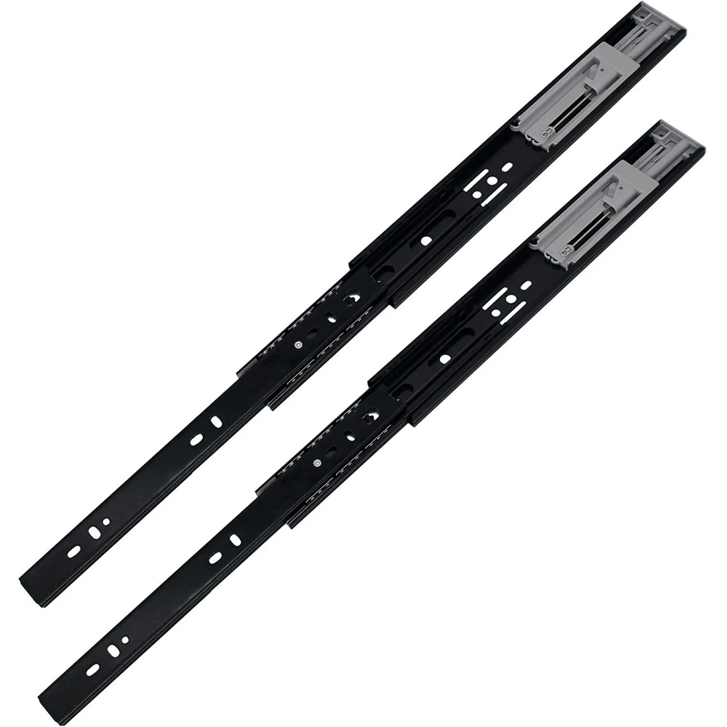 Metal Ball Bearing Drawer Runner Soft Closing & Full Extension Black - 250mm x 45mm - Image 4