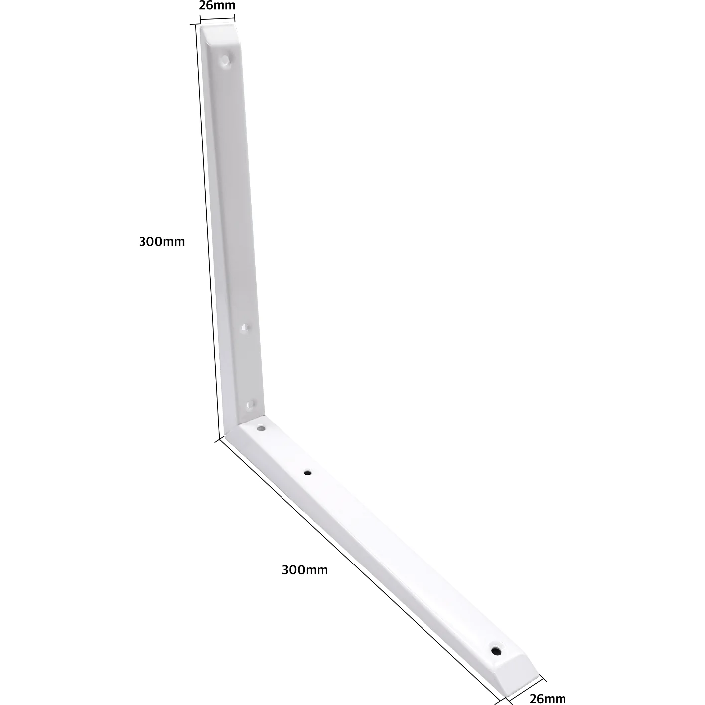 Mitre Pattern Shelf Bracket - 300 x 300mm - White - Image 2