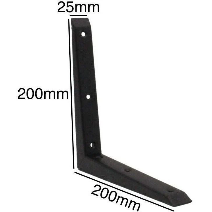 Mitre Shelf Bracket - 200 x 200mm - Black - Image 2