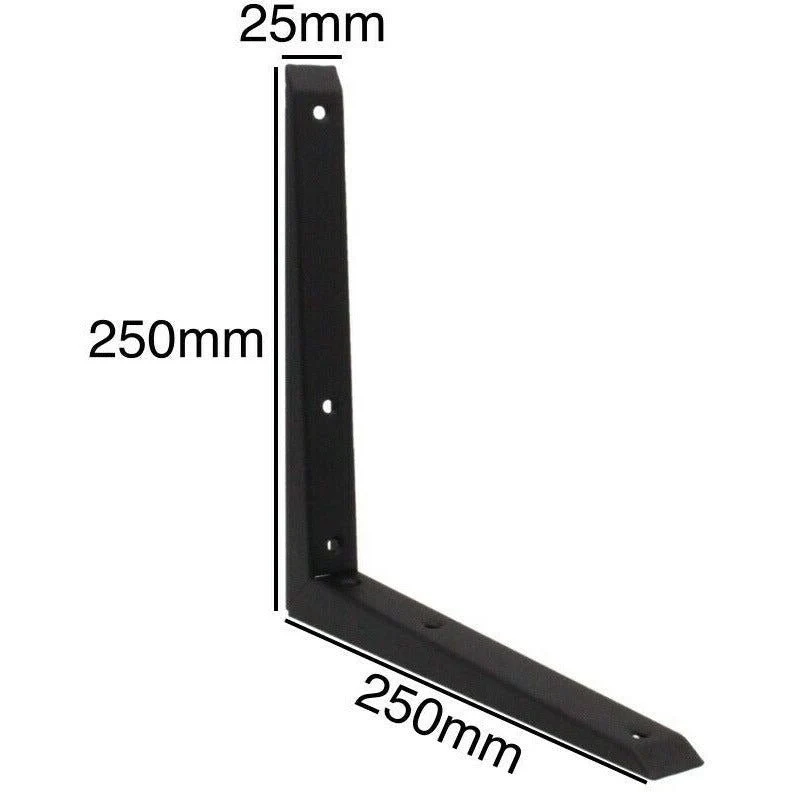 Mitre Shelf Bracket - 250 x 250mm - Black - Image 2
