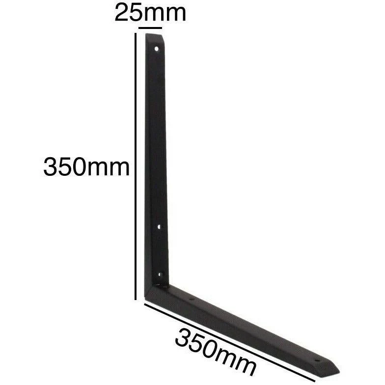 Mitre Shelf Bracket - 350 x 350mm - Black - Image 2