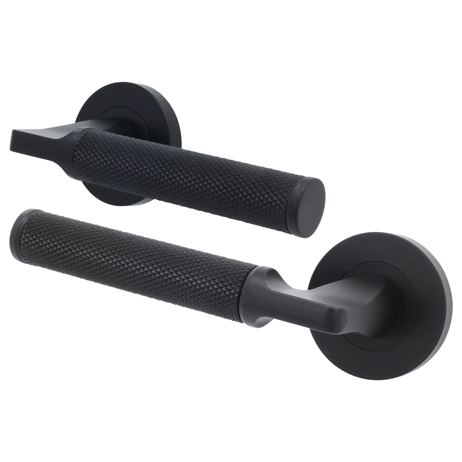 Mode-Grip Fire Door Handle on Rose - Black - FD30/60