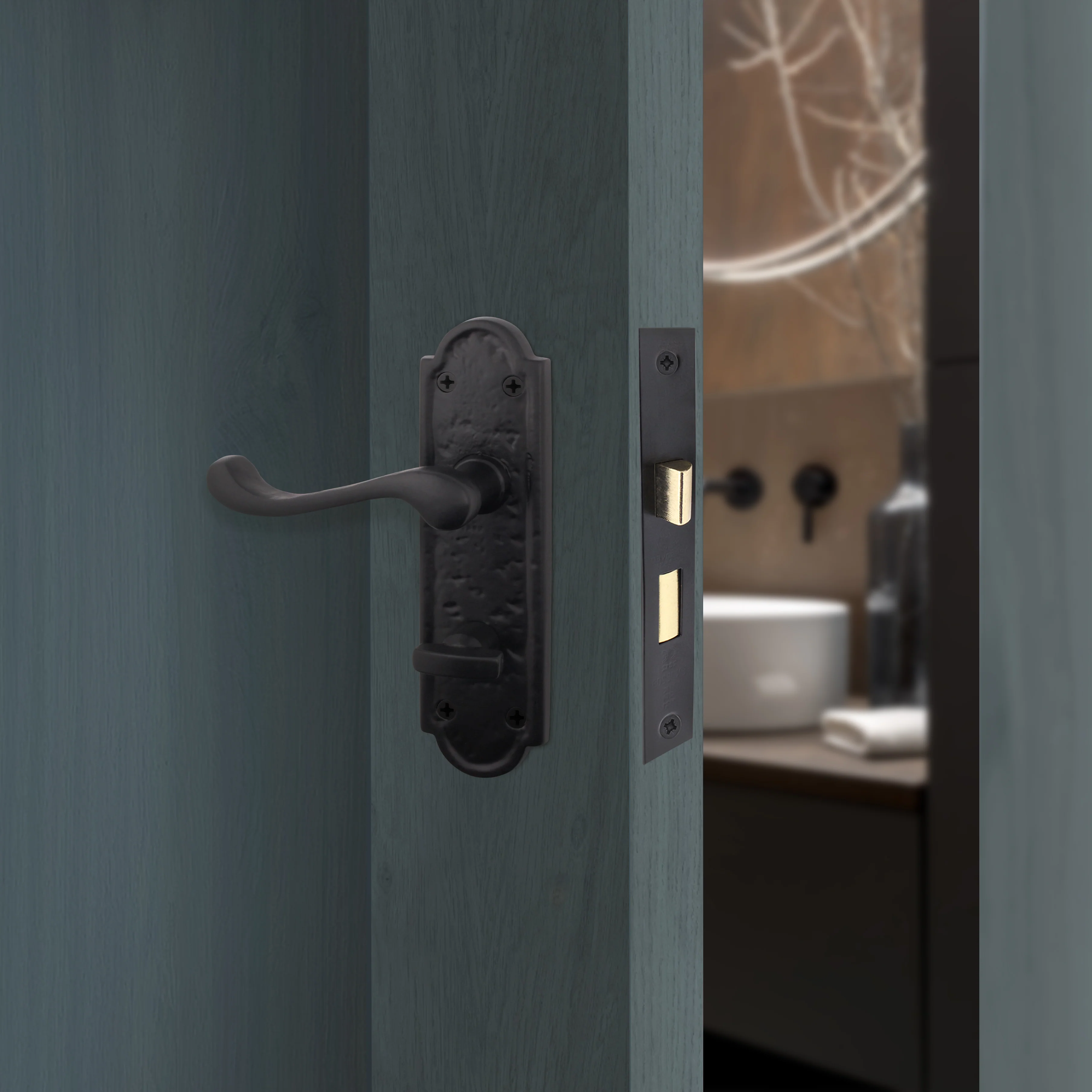 Mortice Fire Rated Bathroom Lock - 64mm Case Size - 44mm Backset - Black - Image 7