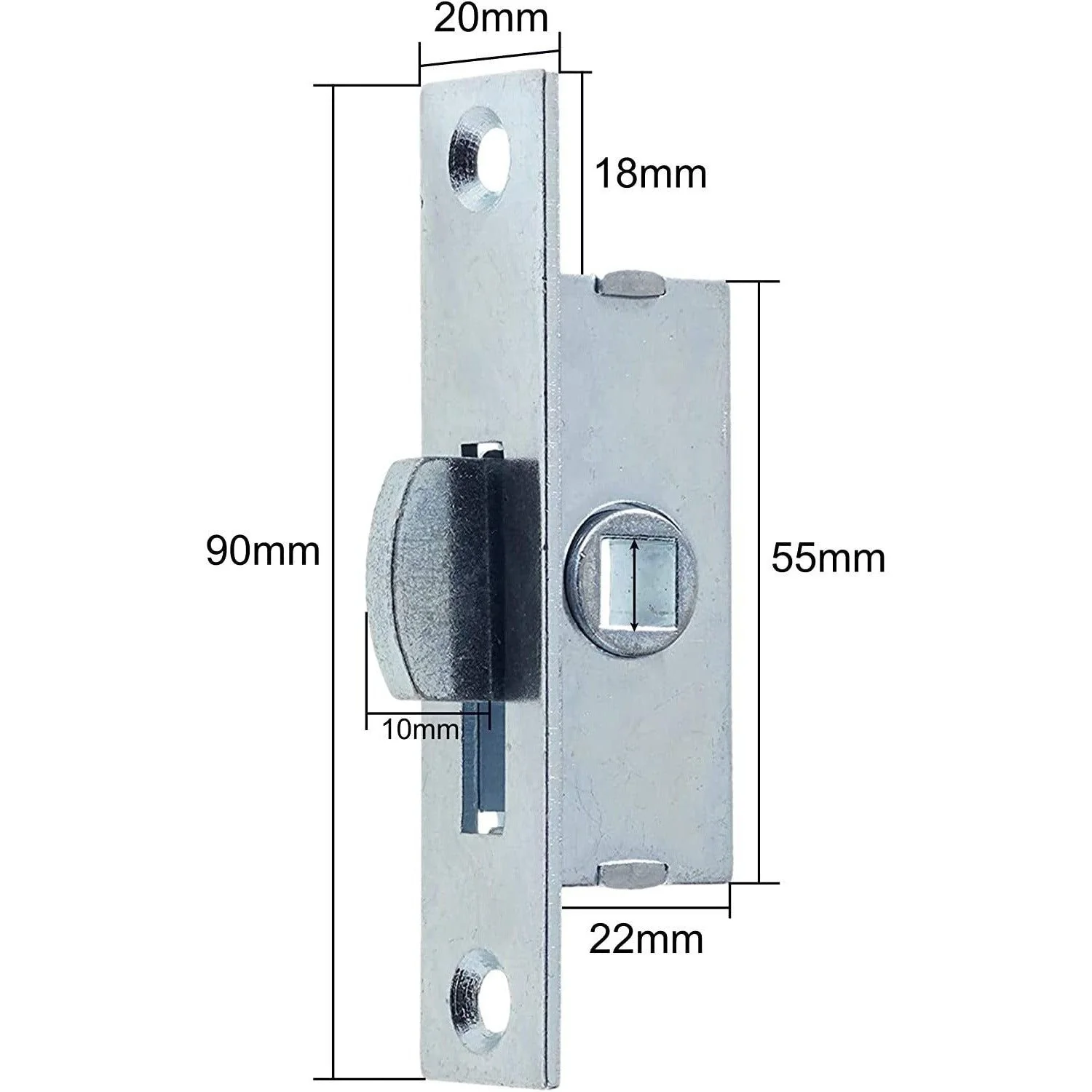 Mortice Budget Lock Recessed Type - Suits Square Key - Image 2