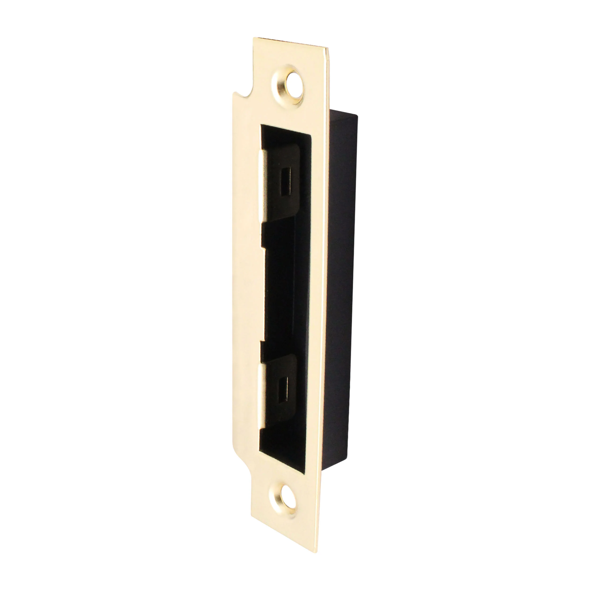 Mortice Lock Strike Plate - Electro Brass
