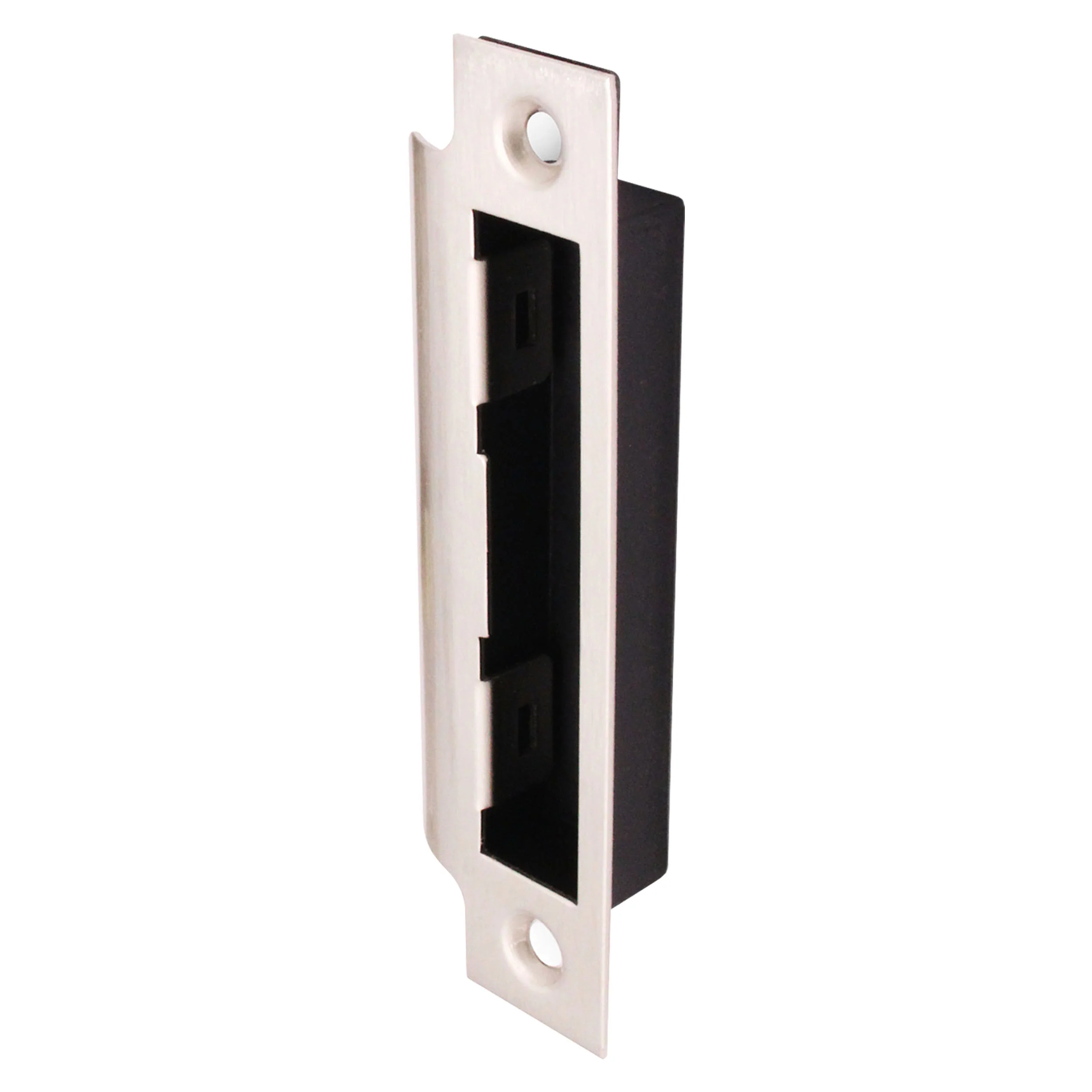 Mortice Lock Strike Plate - Satin Nickel