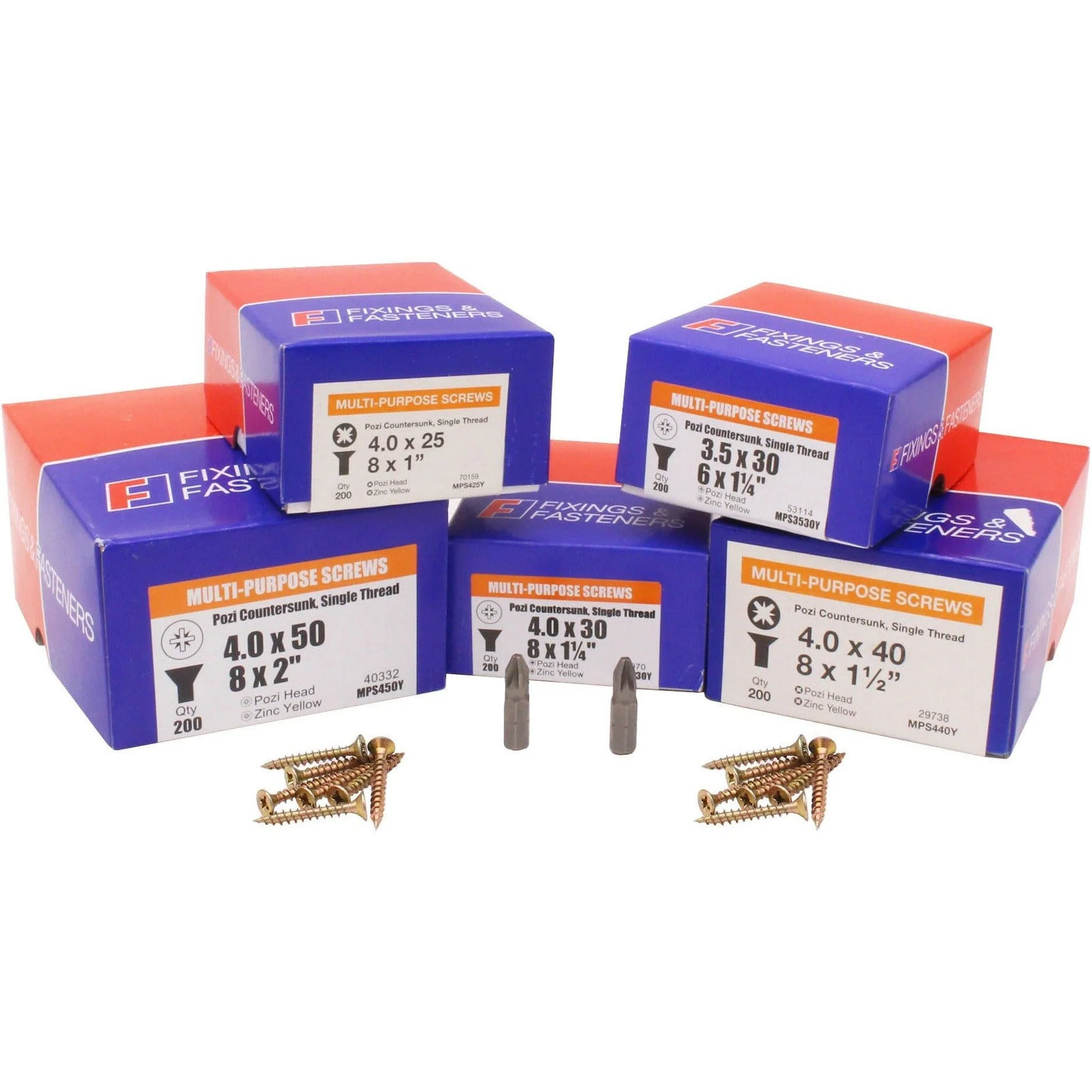 Multi Purpose Pozi Drive Screws – 1000 Trade Pack
