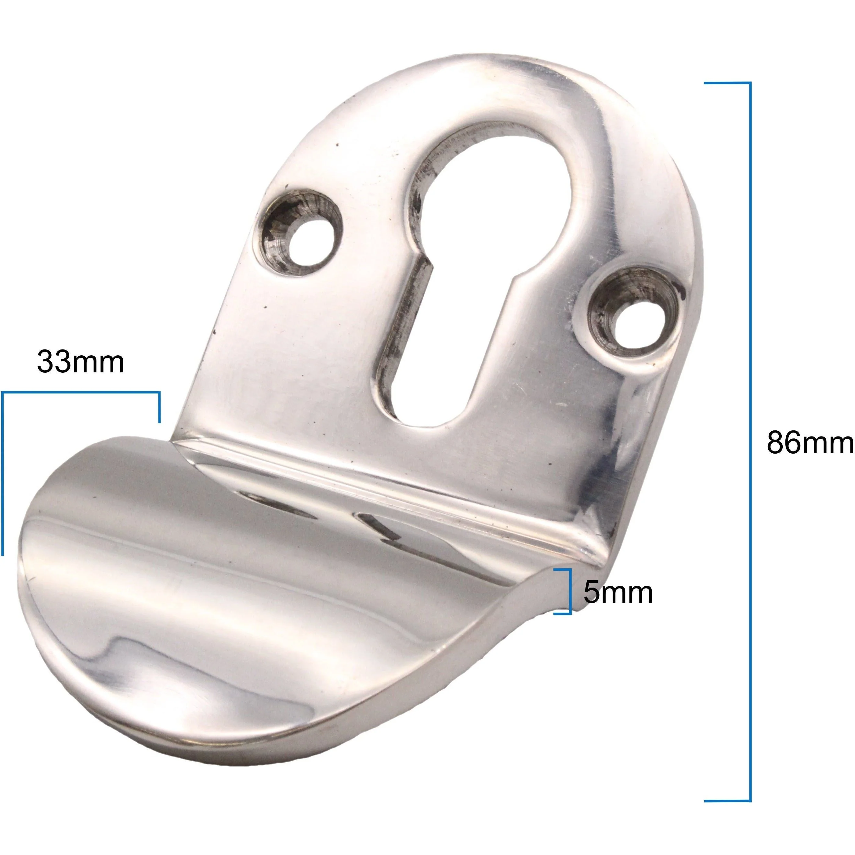 Designer Euro Cylinder Pull Back to Back Fix - Marine Grade 316 - Polished Stainless - Image 3