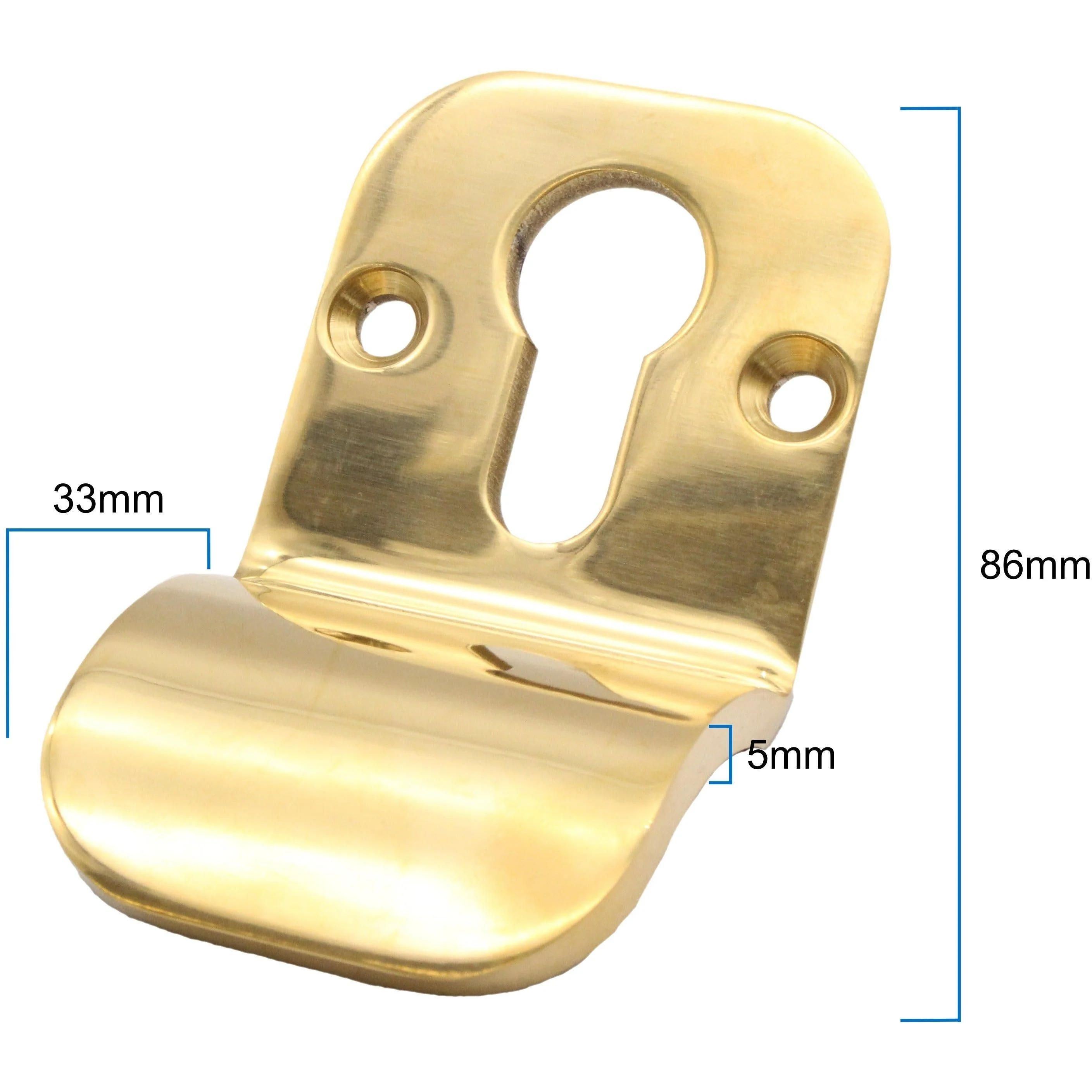 Designer Euro Cylinder Pull Face Fixed - SUS316 - PVD Brass - Image 3