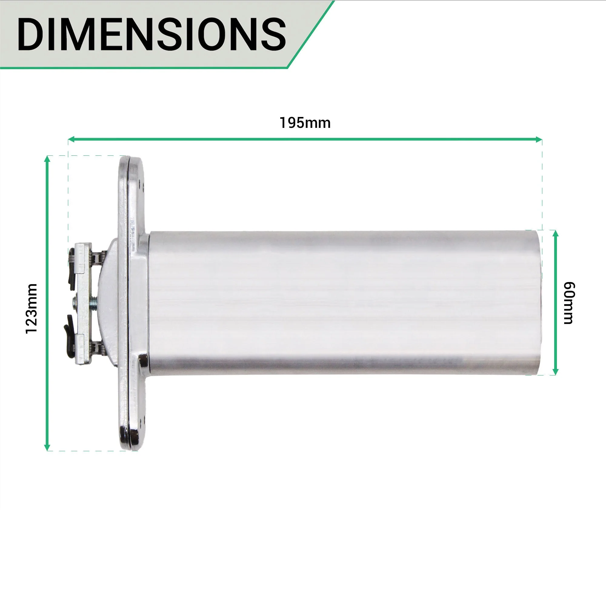 Numatic Double Chain Door Closer Jamb Mounted - Satin Chrome - Image 3