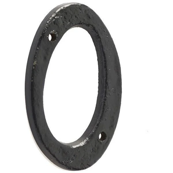 Numeral 0 - Screw Fix - 100mm - Black Antique Iron
