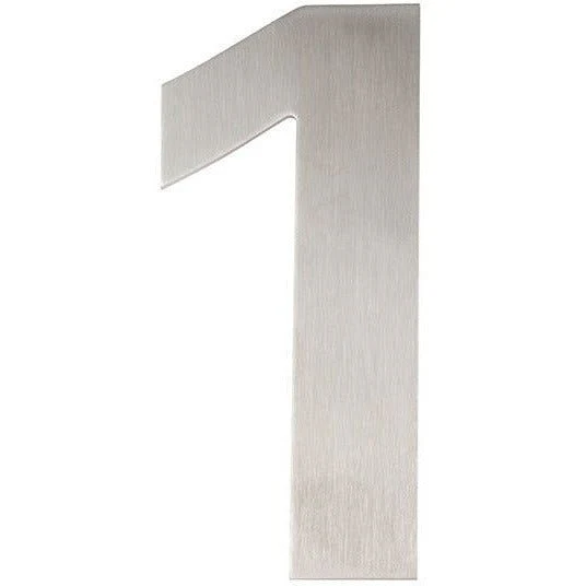 Numeral 1 - Bolt Fixing -150mm - Satin Stainless Steel