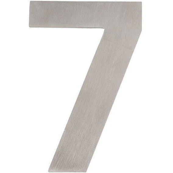 Numeral 7 - Self Adhesive - 150mm - Satin Stainless Steel