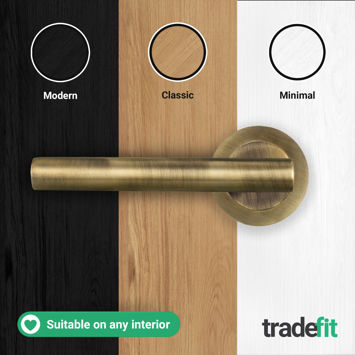 Olbia Antique Brass Lever on Rose Door Handle Kit - 80mm Euro Sashlock and Thumbturn Cylinder - Keyed to Differ - Image 7