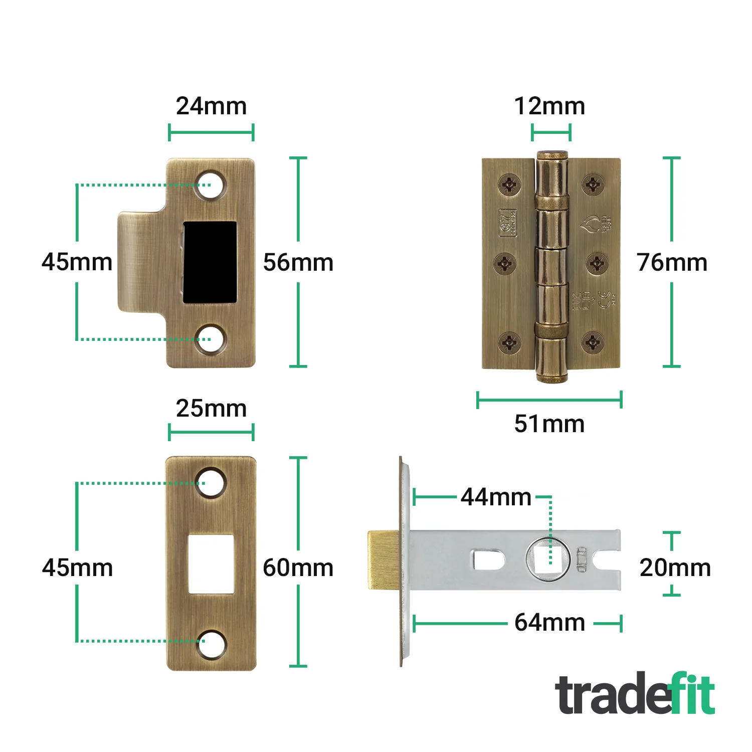 Olbia Antique Brass Lever on Rose Door Handle Pack - 64mm Latch - Image 3