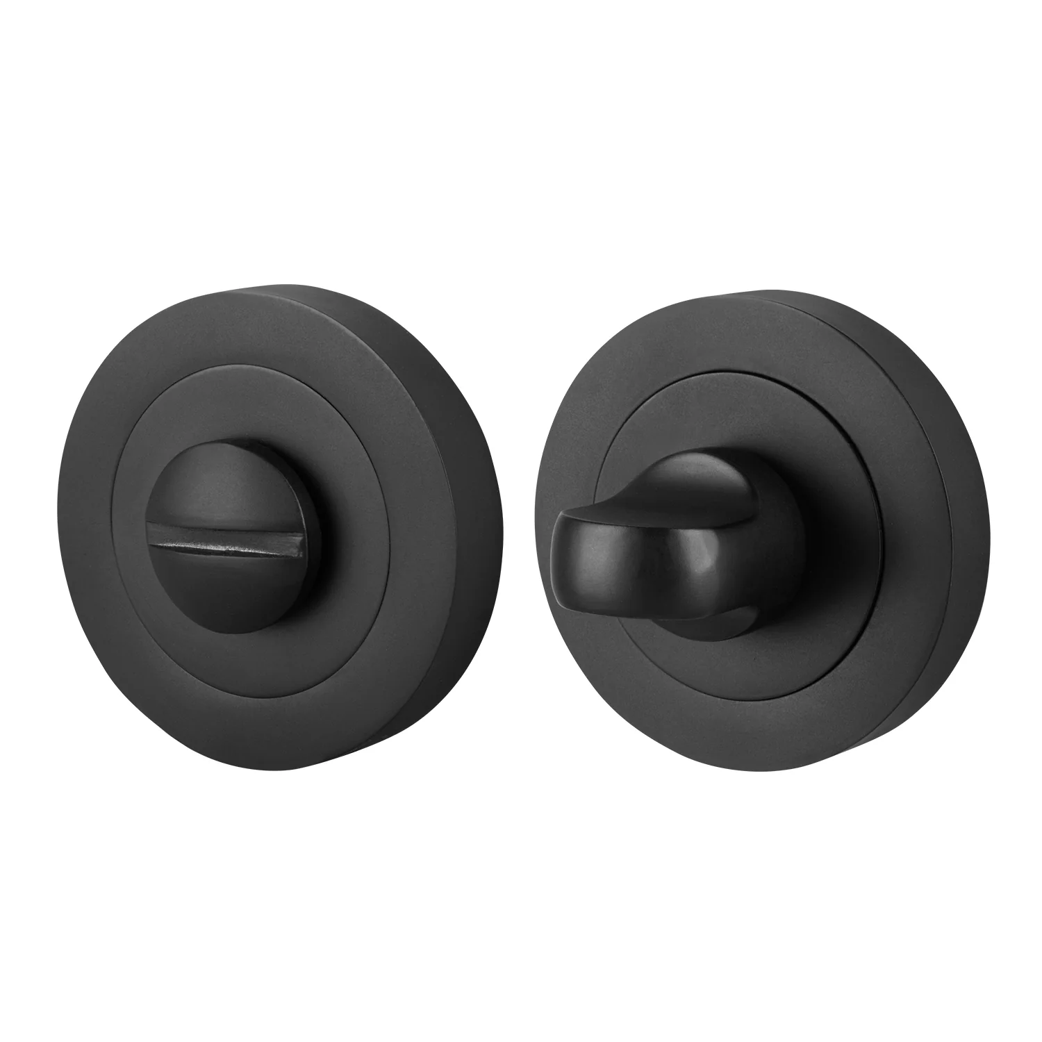 Olbia Bathroom Turn and Release - Matt Black - Set