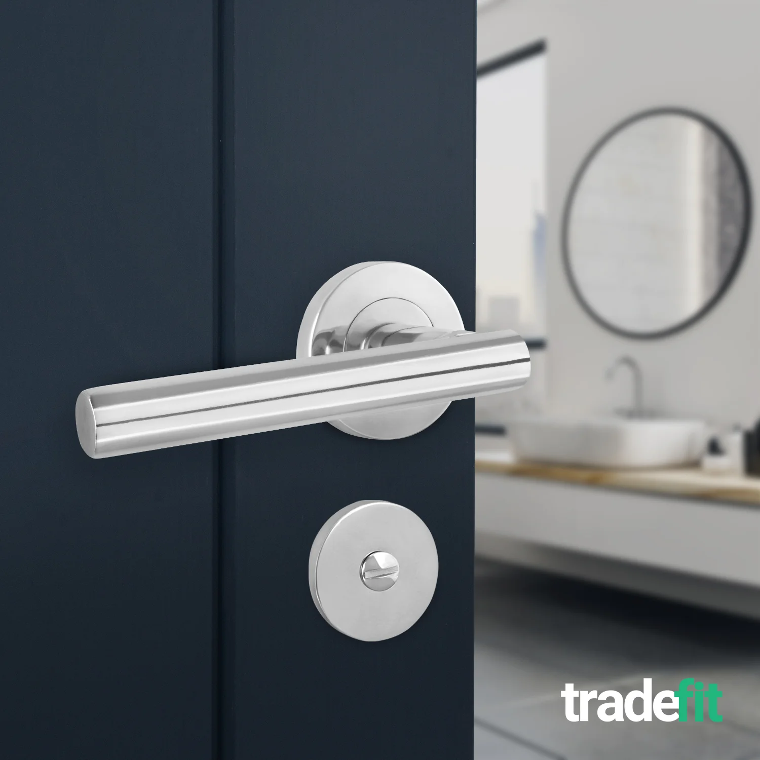 Chrome Round Bathroom Turn & Release - Polished Chrome - Image 4