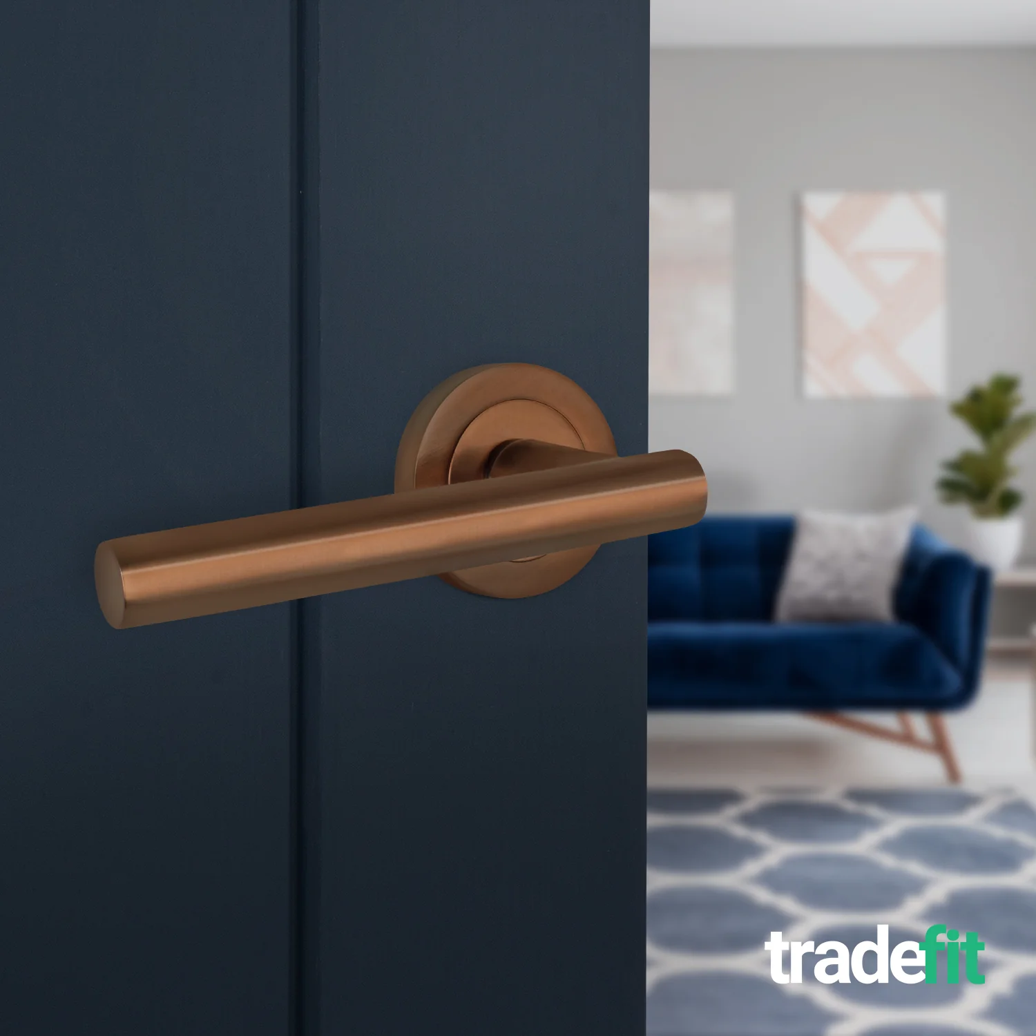 Olbia Bronze Lever on Rose Door Handles - Image 5