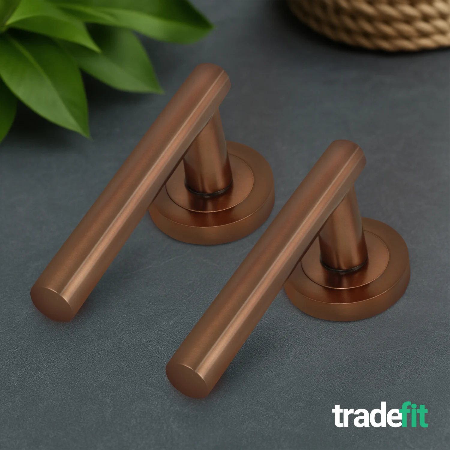 Olbia Bronze Lever on Rose Door Handles - Image 7