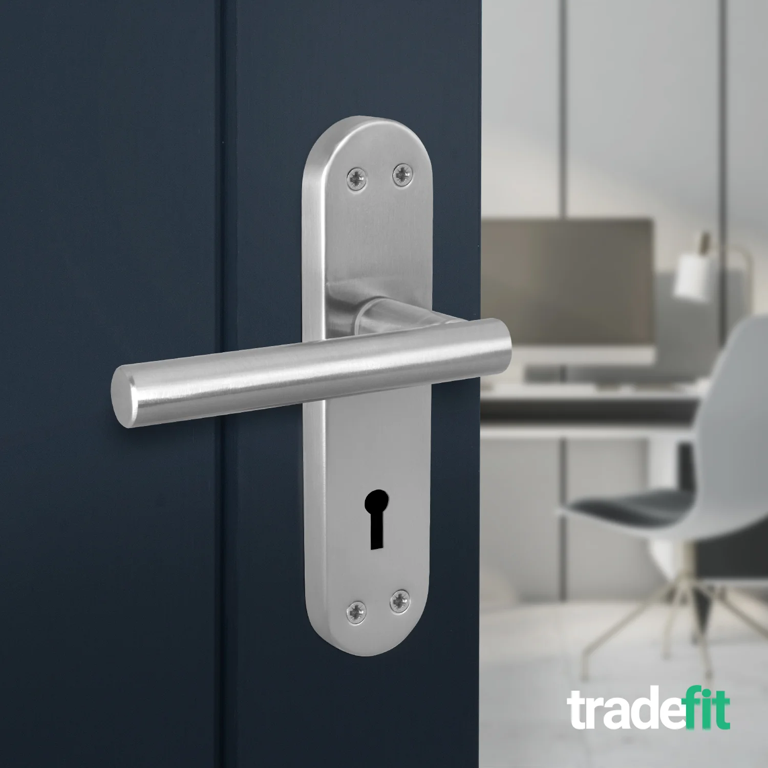 Olbia Satin Nickel Lever on Backplate Door Handle Pack – 64mm Sashlock - Image 6
