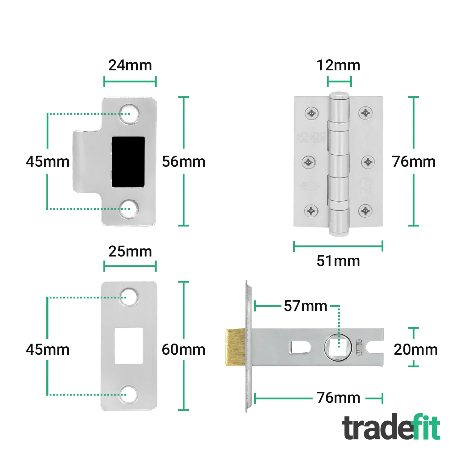 Olbia Satin Nickel Lever on Backplate Door Handle Pack – 76mm Latch - Image 3