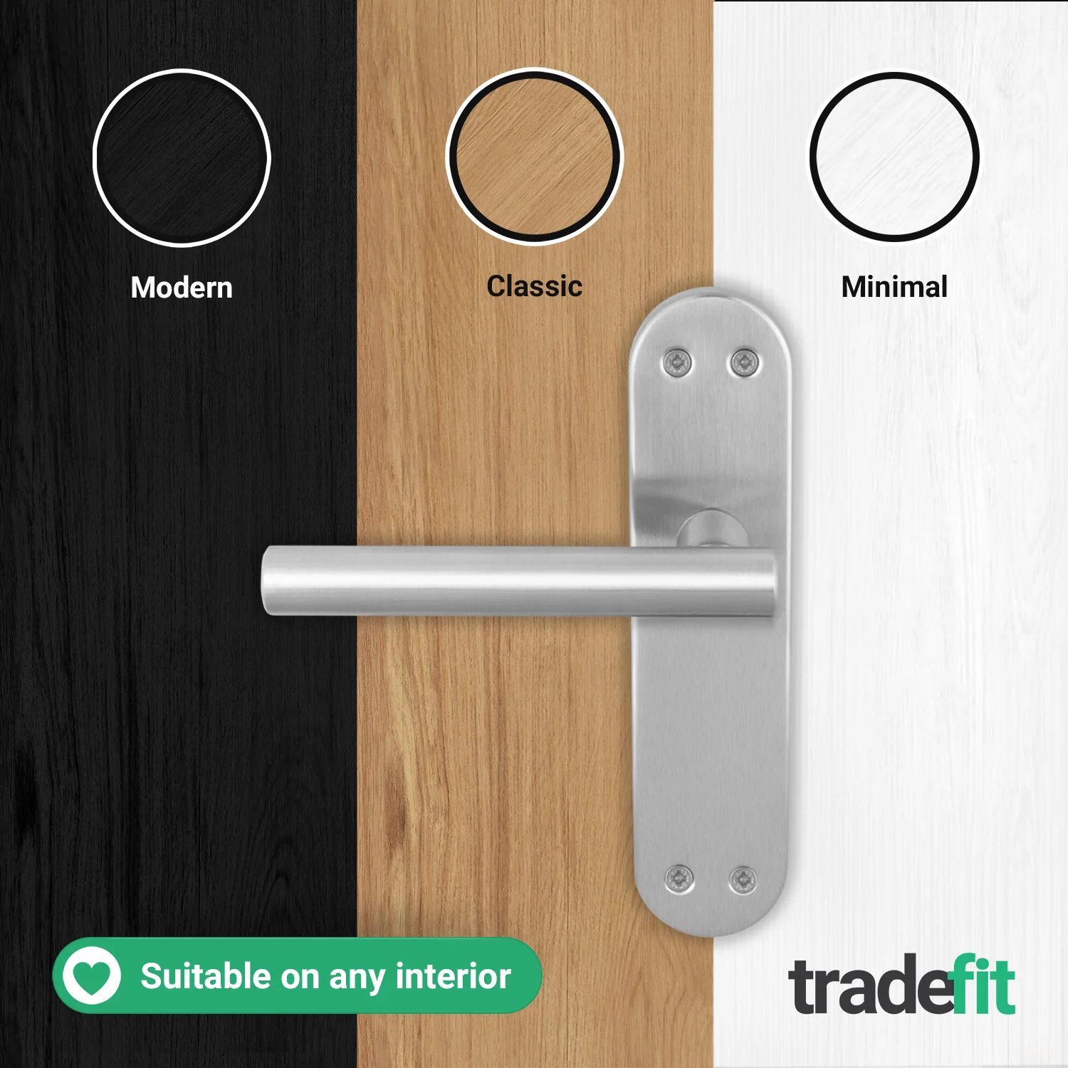 Olbia Satin Nickel Lever on Backplate Door Handle Pack – 76mm Latch - Image 7