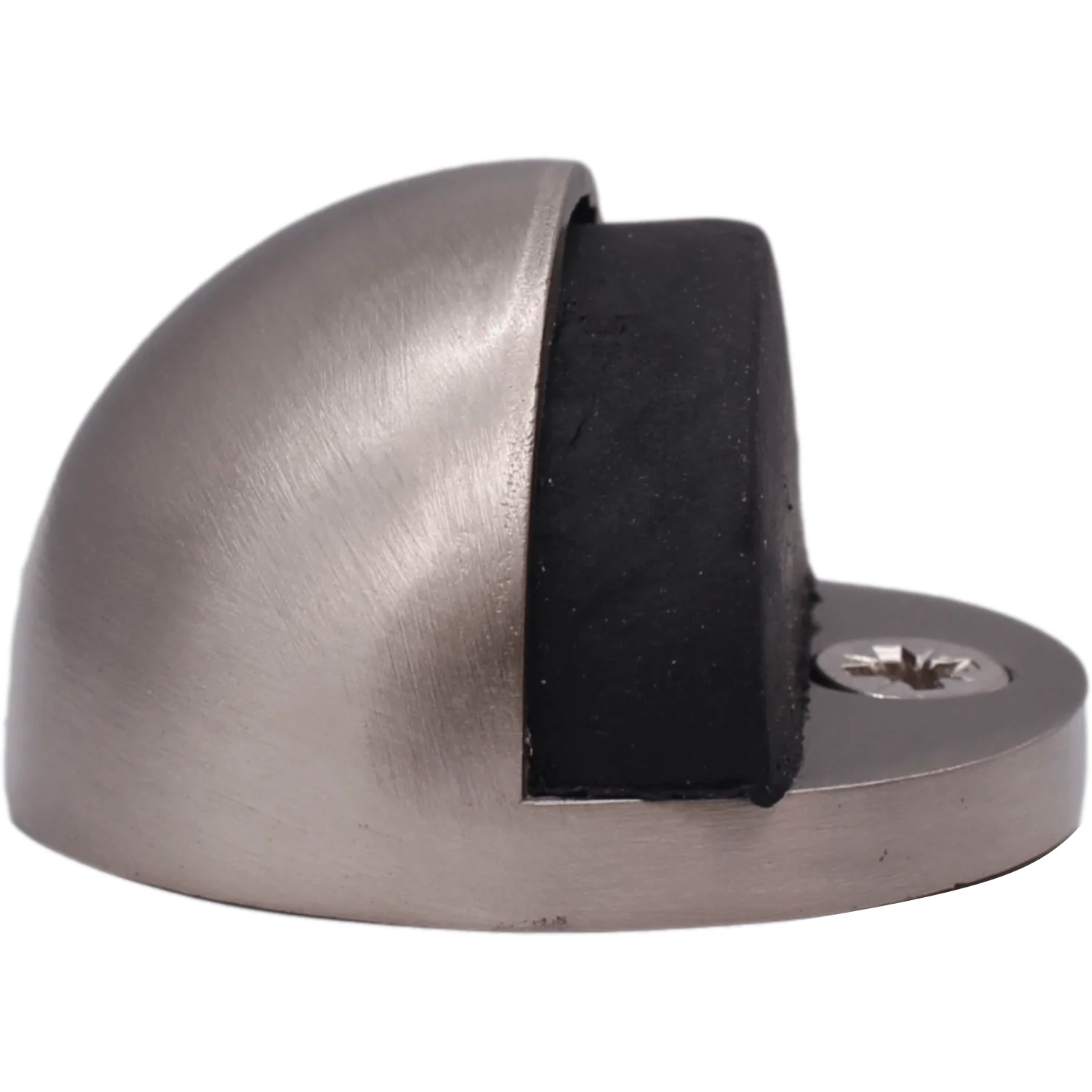 Oval Floor Mounted Door Stop - Screw Fixing - Satin Nickel - Image 6