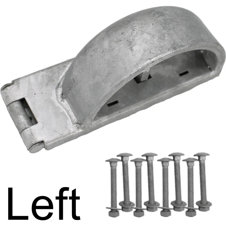 Heavy Hasp Staple With Padlock Protection - Galvanised - Left Hand