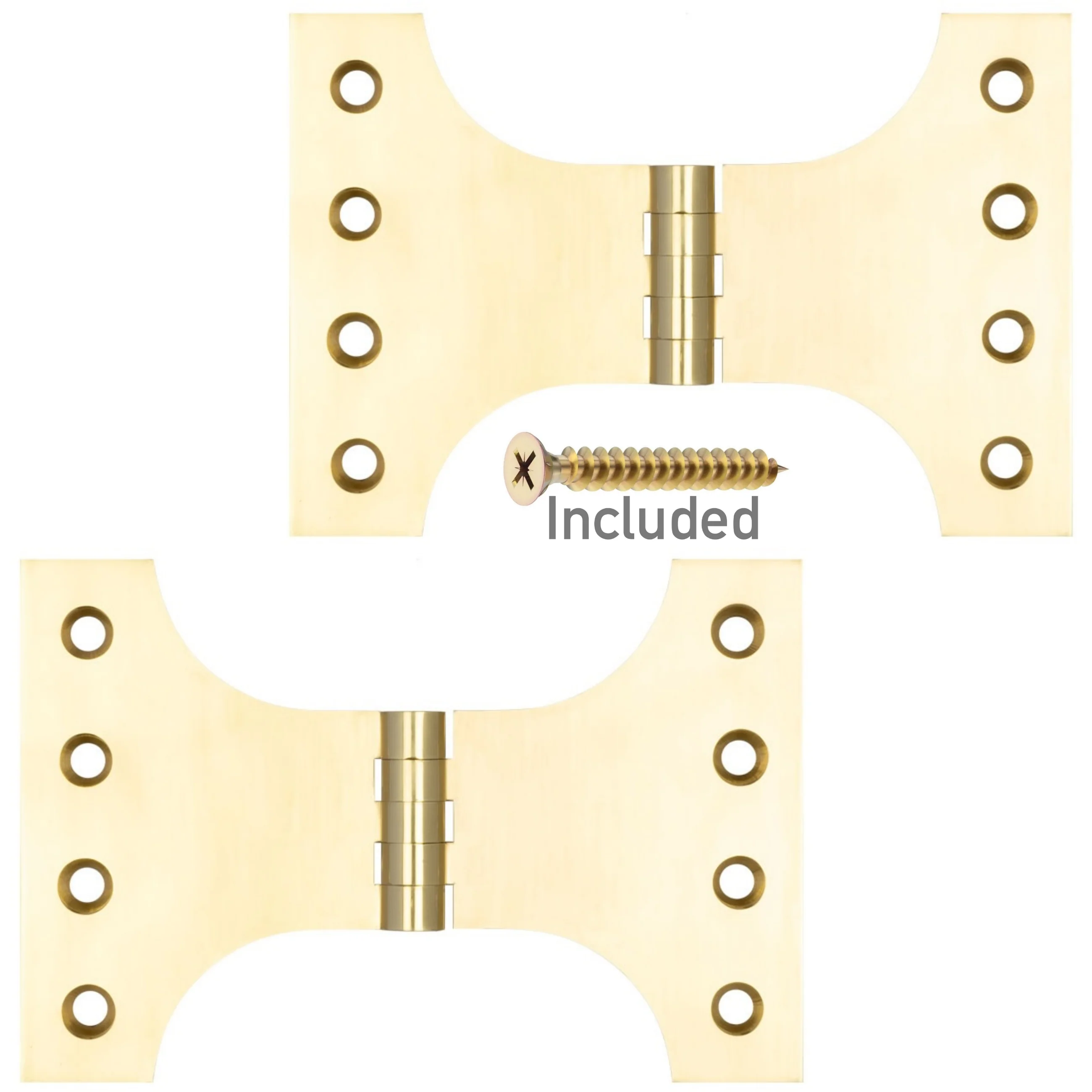 Parliament Hinge - 102x150x4mm - Polished Brass