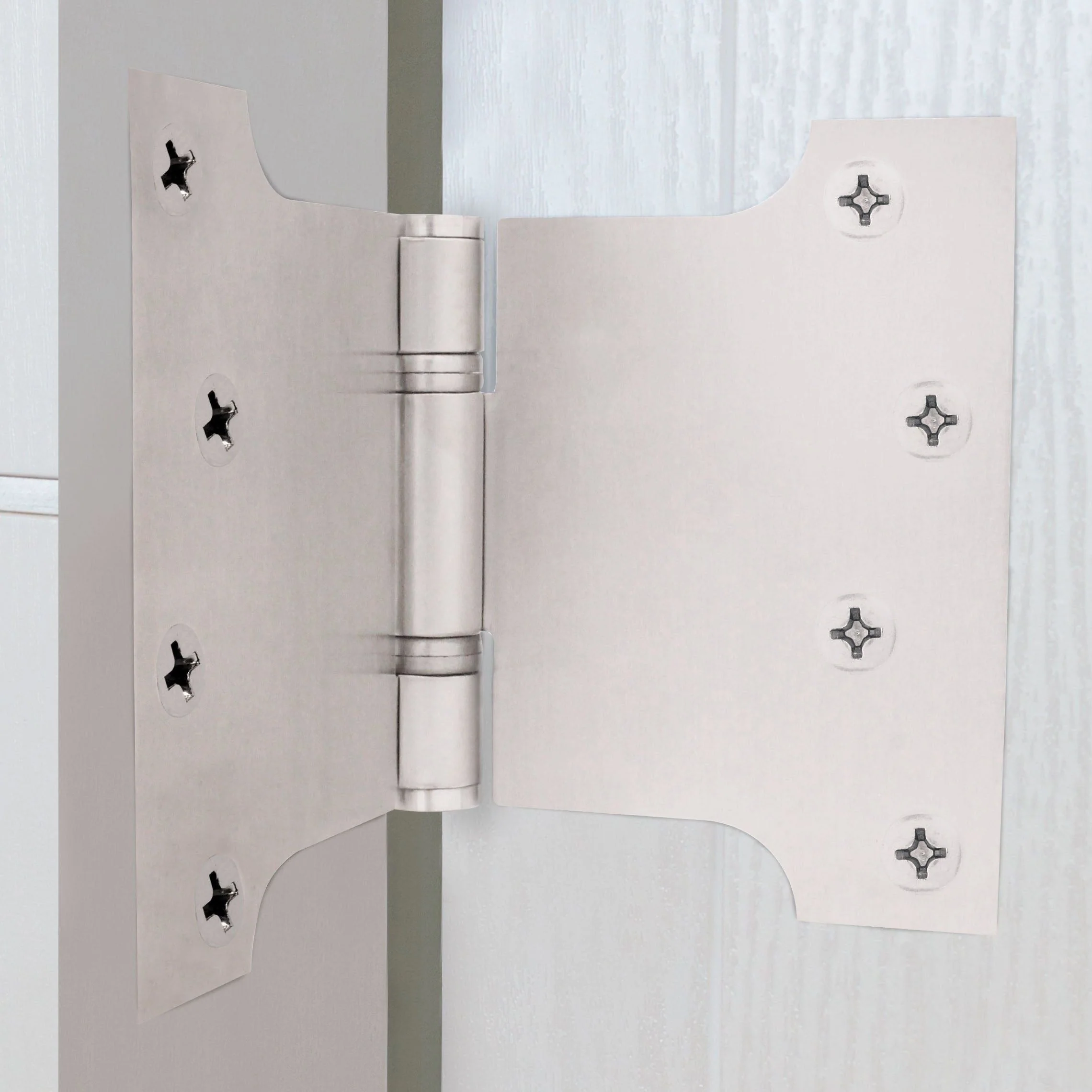 Parliament Projection Fire Door Hinges 4" Grade 13 - 102x102x152x3mm - Polished Stainless Steel - Image 6