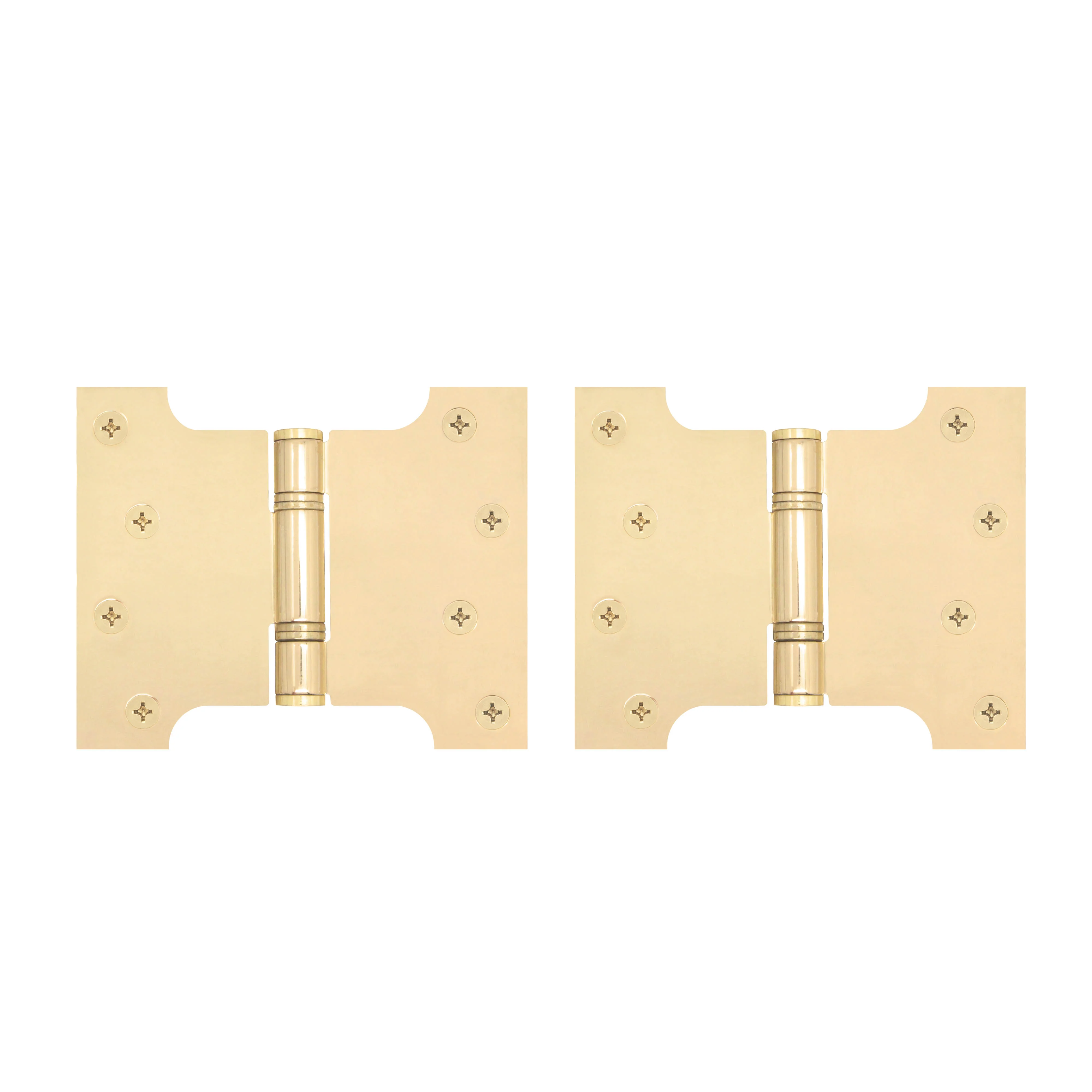 Parliament Projection Fire Door Hinges 4" Grade 13 - 102x102x152x3mm - PVD Brass - Image 2
