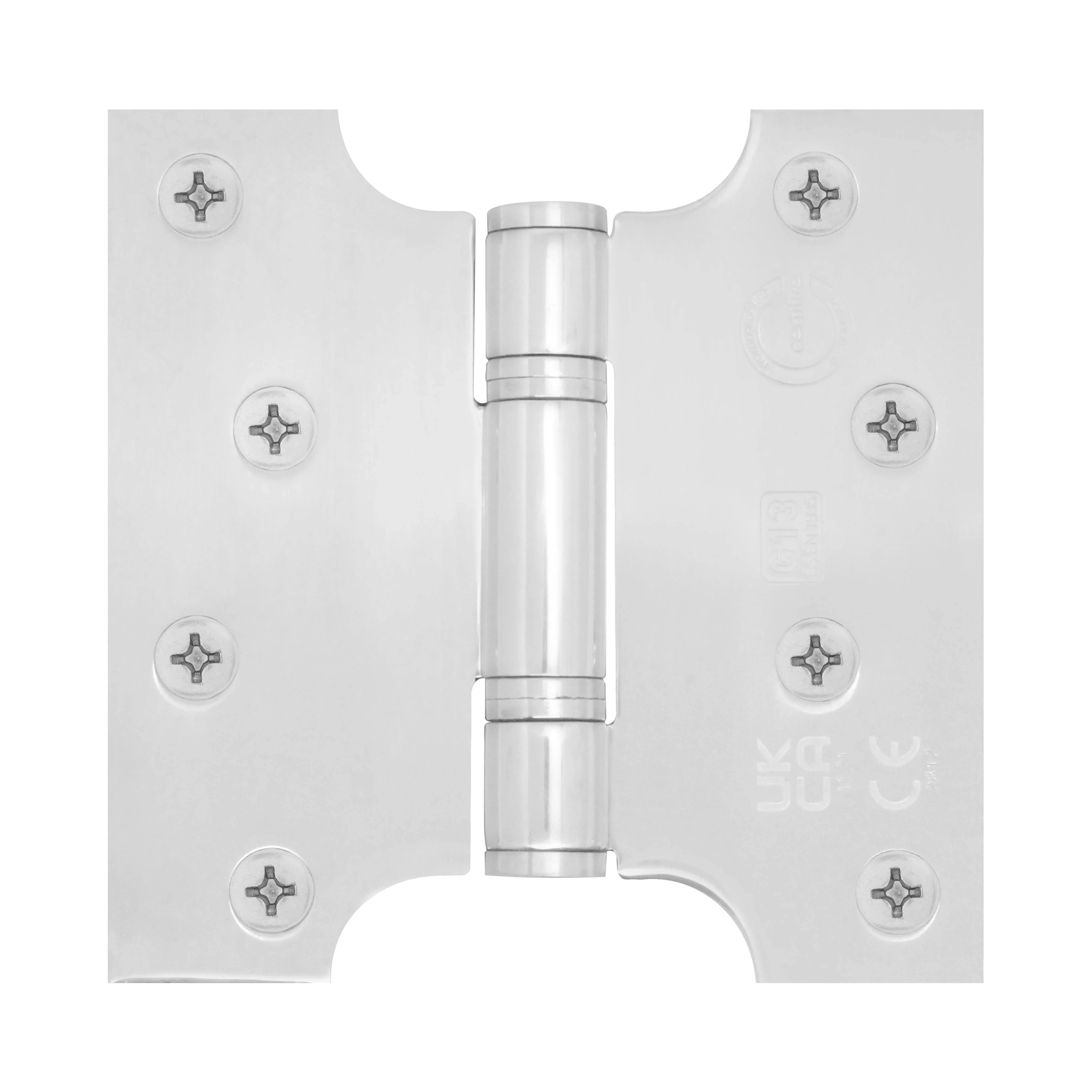 Parliament Projection Fire Door Hinges 4" Grade 13 - 102x51x102x3mm - Polished Stainless Steel - Image 5