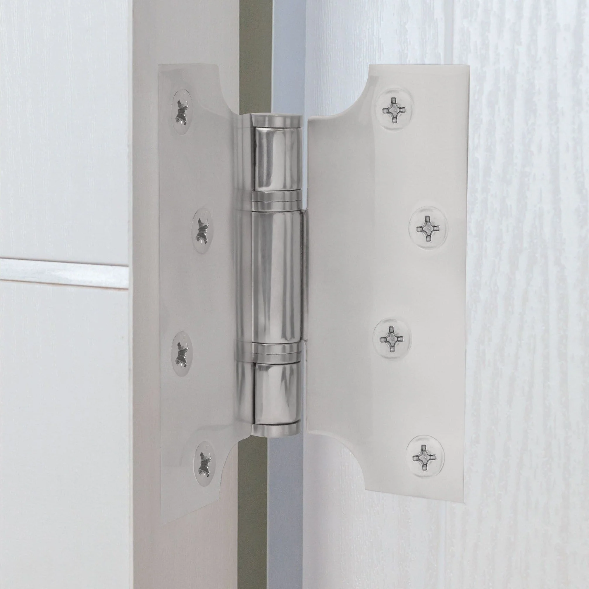 Parliament Projection Fire Door Hinges 4" Grade 13 - 102x51x102x3mm - Polished Stainless Steel - Image 7