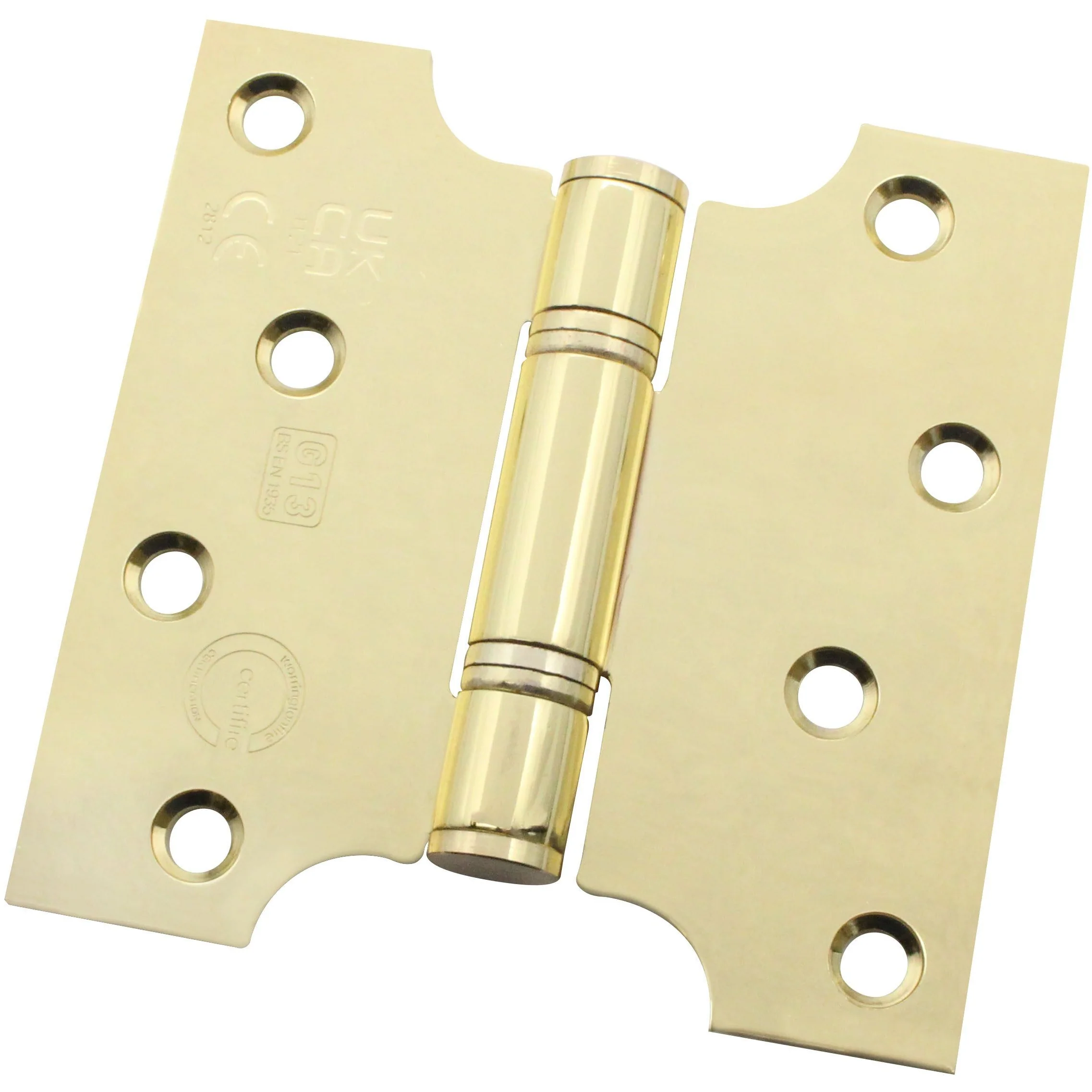 Parliament Projection Fire Door Hinges 4" Grade 13 - 102x51x102x3mm - PVD Brass - Image 2