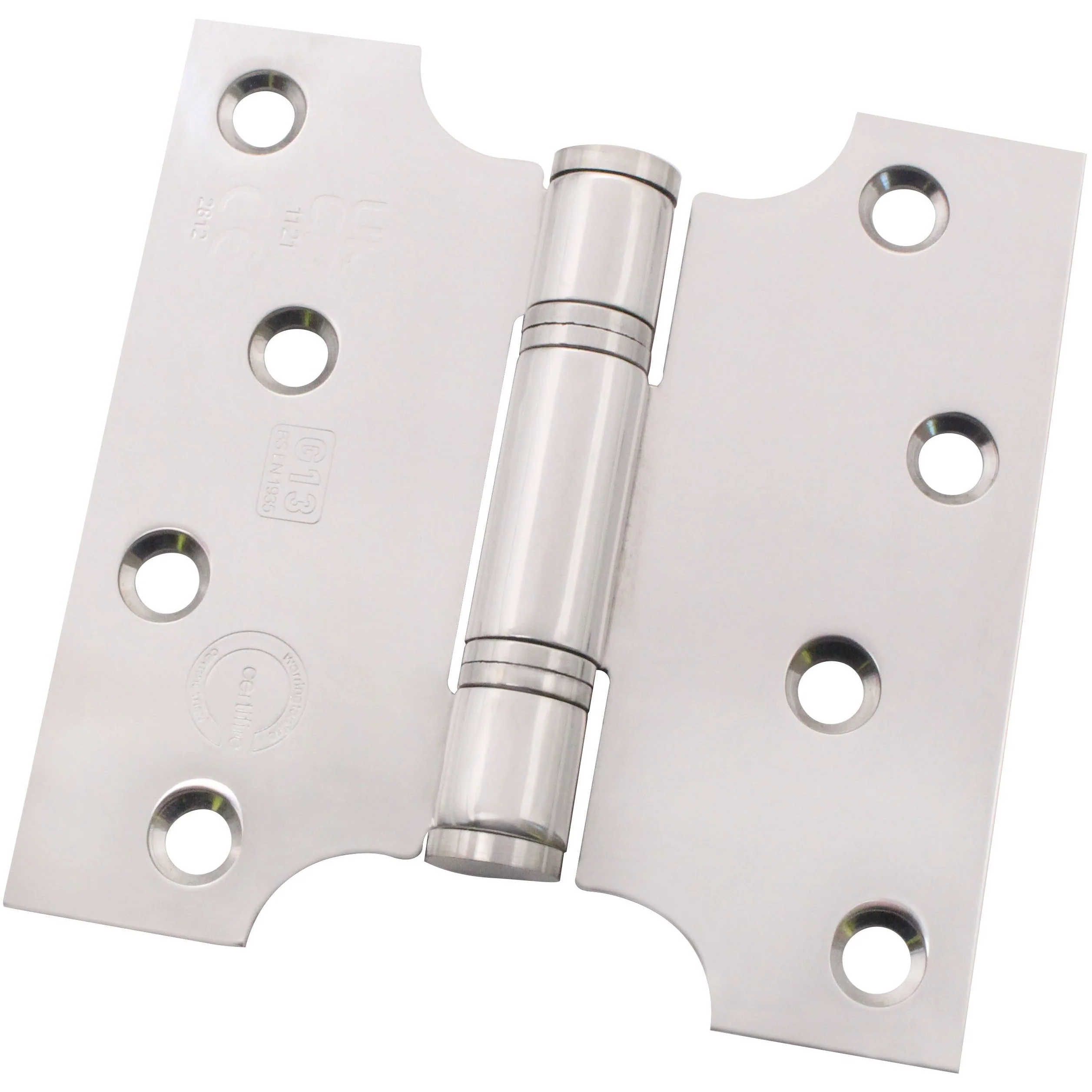 Parliament Projection Fire Door Hinges 4" Grade 13 - 102x51x102x3mm - Satin Stainless Steel