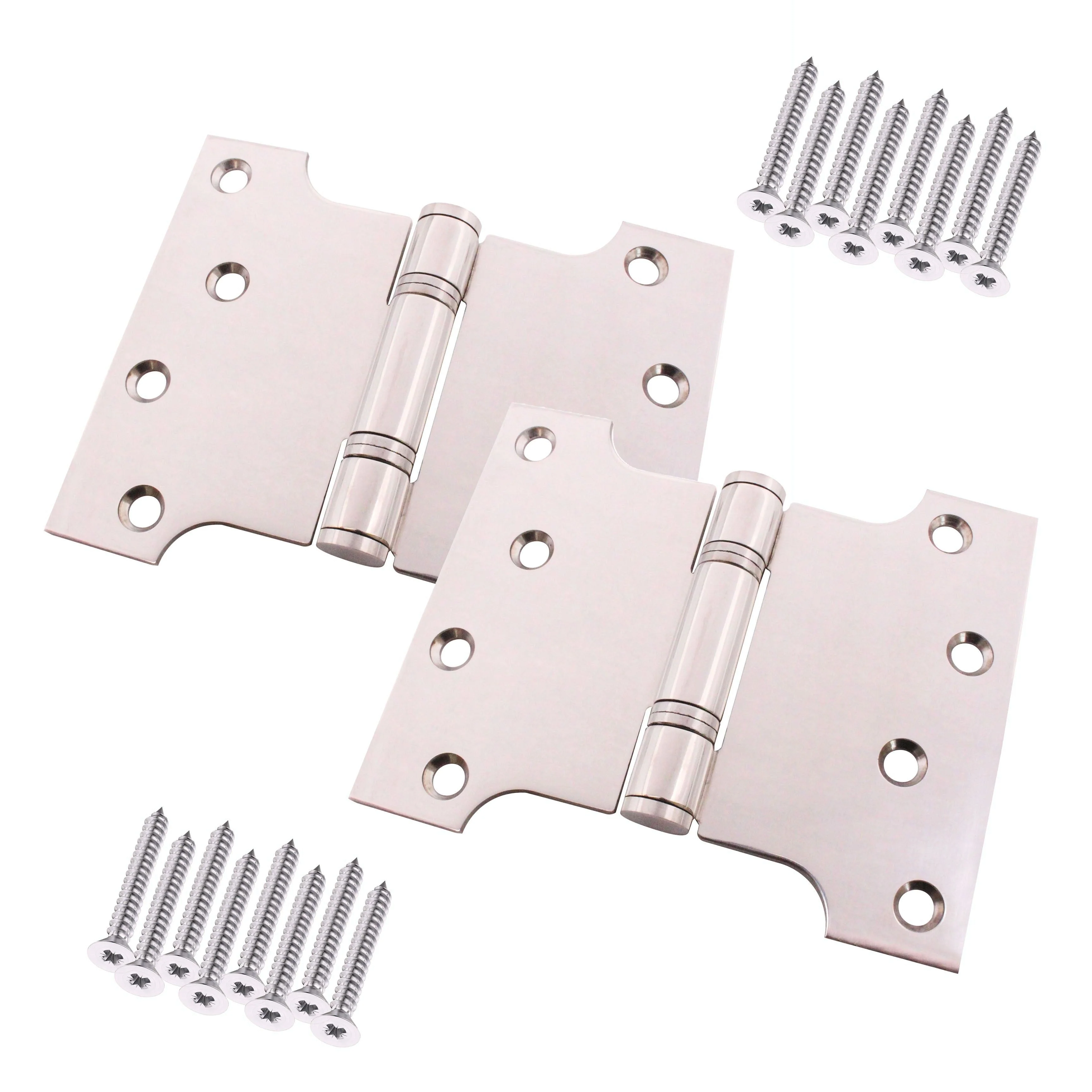 Parliament Projection Fire Door Hinges 4" Grade 13 - 102x76x127x3mm - Polished Stainless Steel - Image 9