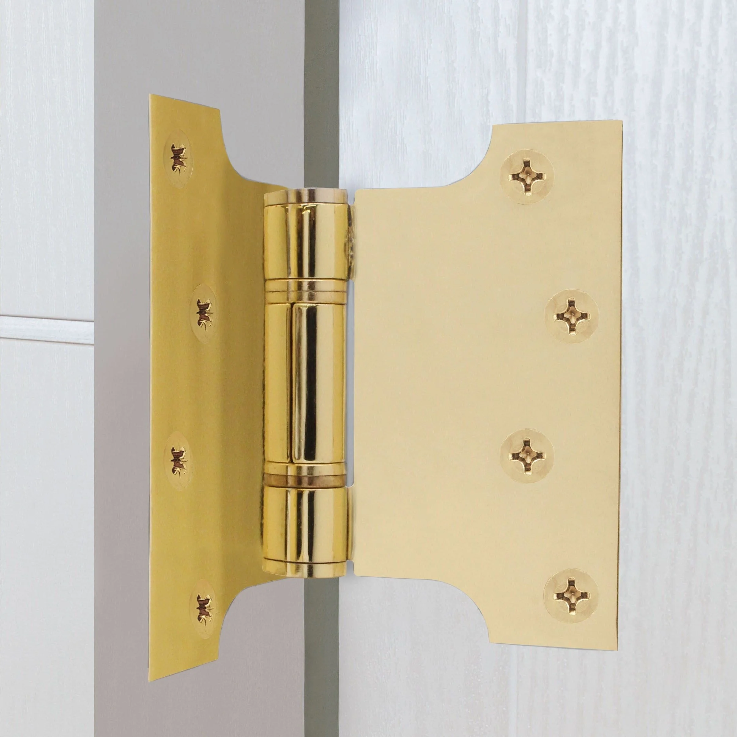 Parliament Projection Fire Door Hinges 4" Grade 13 - 102x76x127x3mm - PVD Brass - Image 8