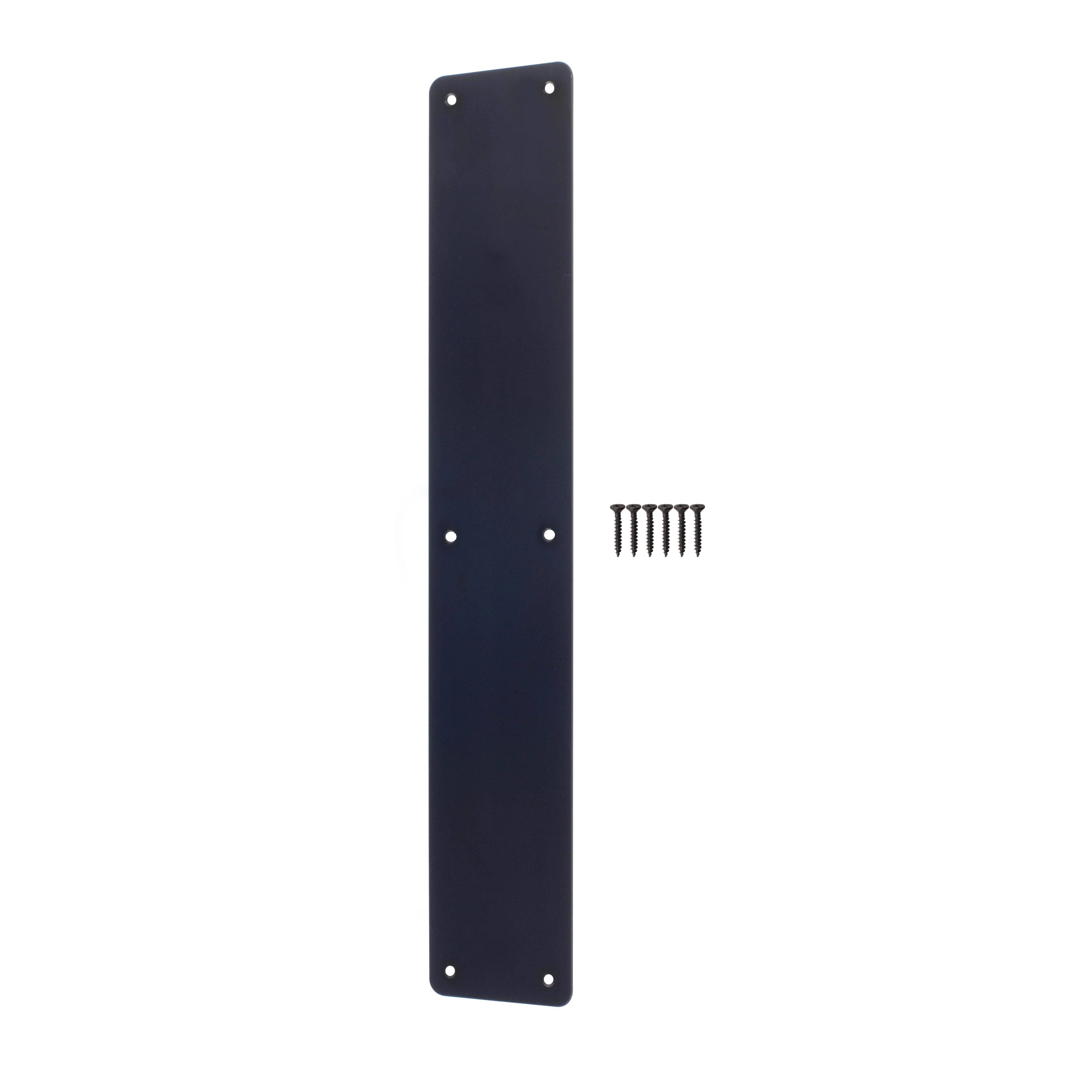 Plain Finger Plate - 425 x 75 x 1.2mm - Radius Corners - Matt Black