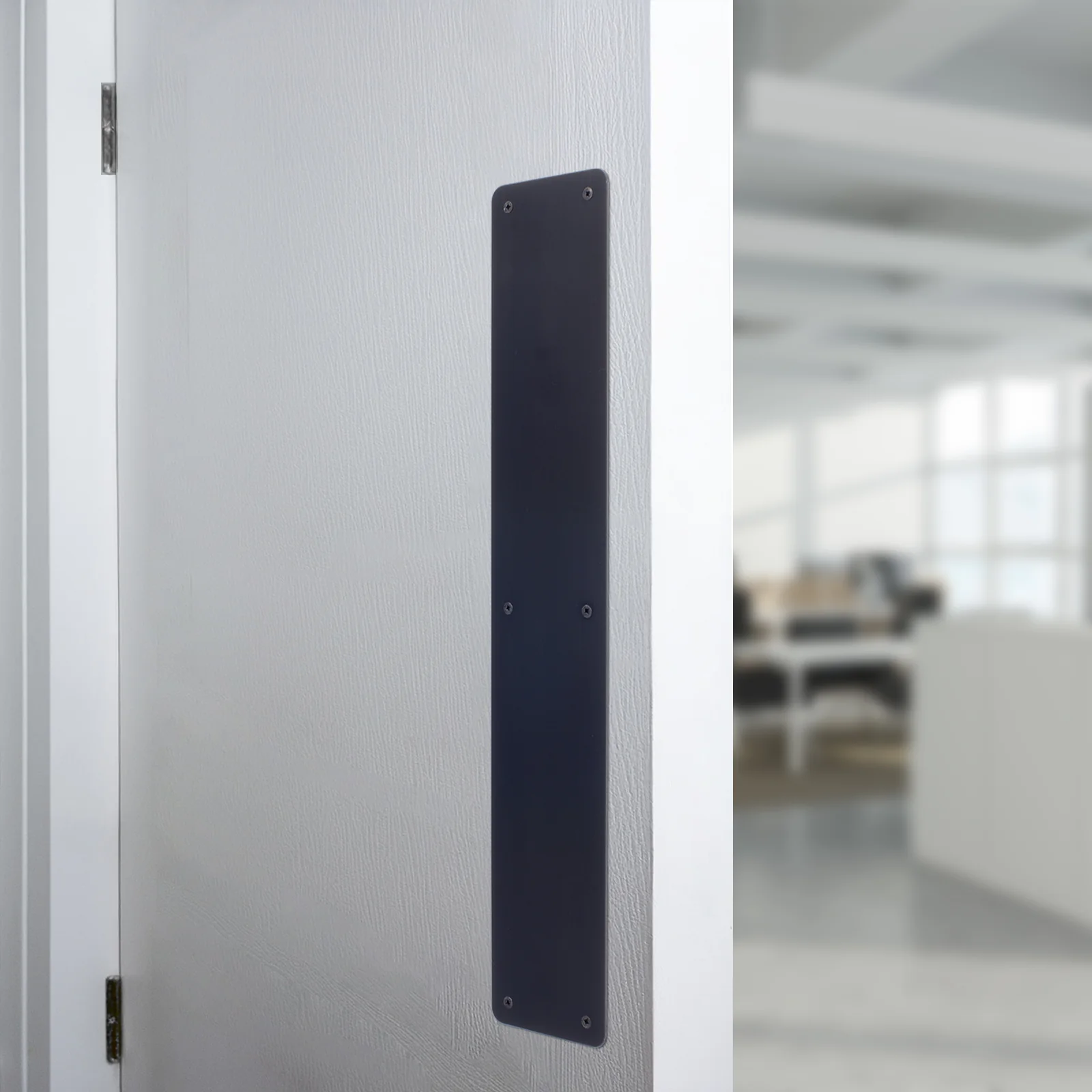 Plain Finger Plate - 425 x 75 x 1.2mm - Radius Corners - Matt Black - Image 5