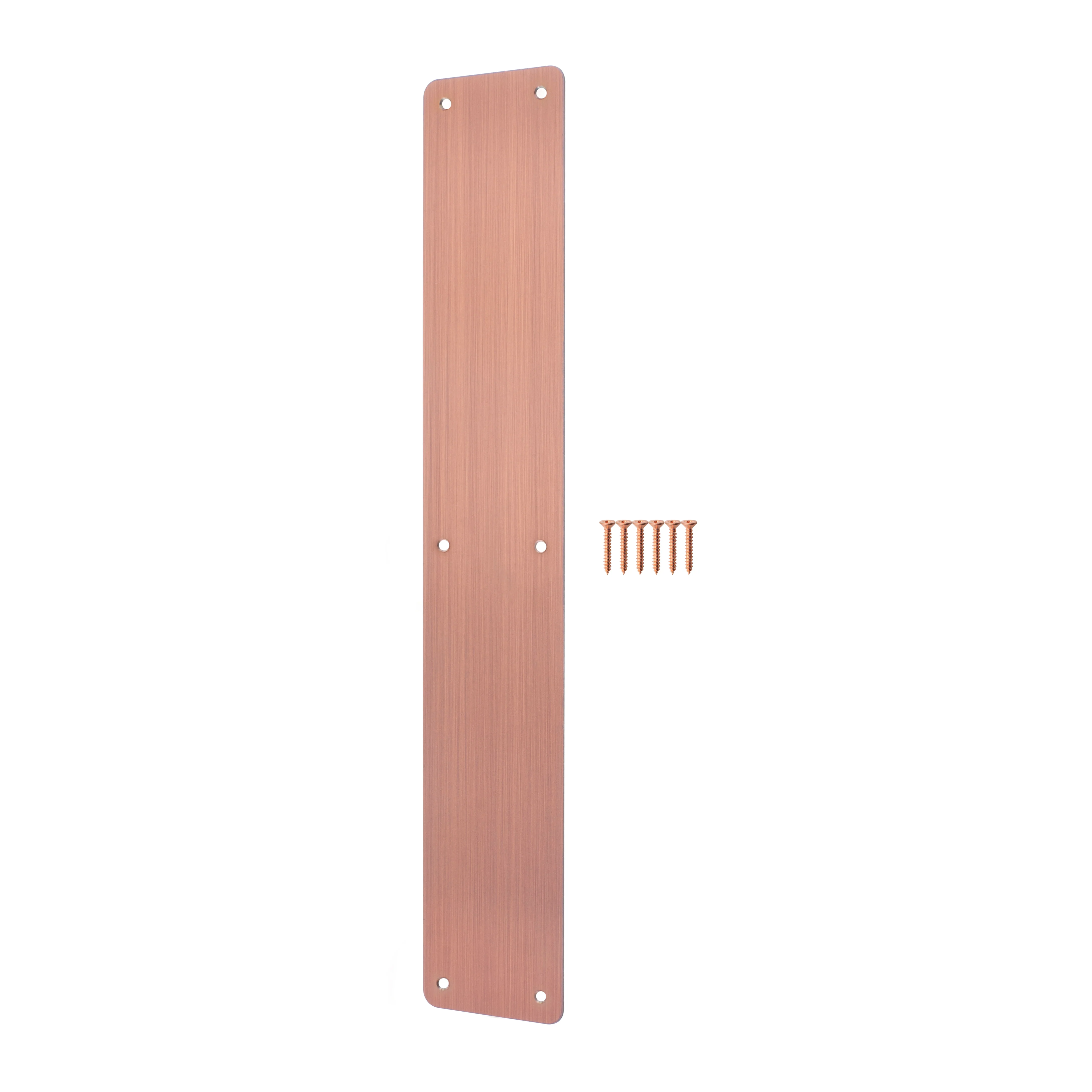 Plain Finger Plate - 425 x 75 x 1.2mm - Radius Corners - PVD Bronze