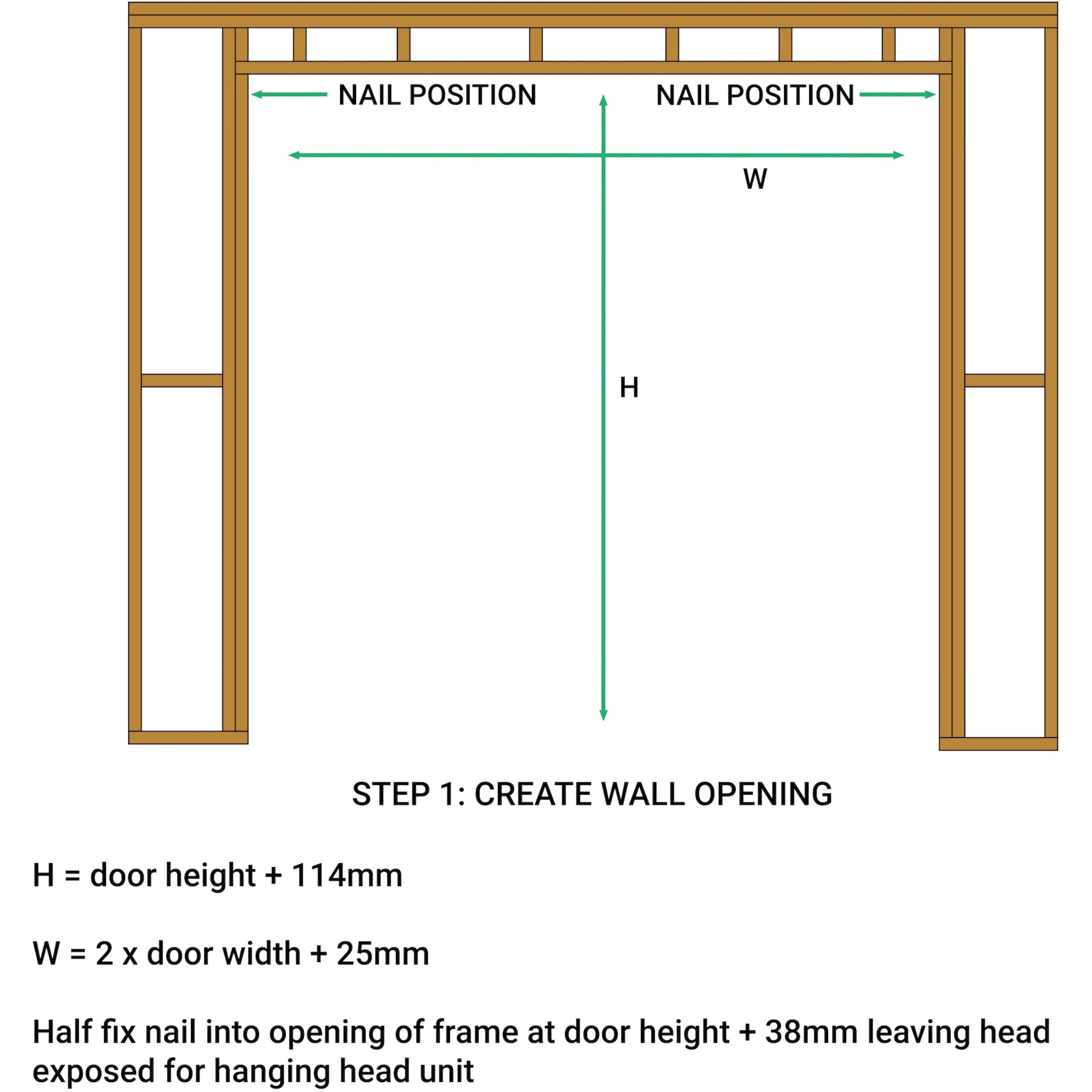 Pocket Door Kit for Double Doors With Synchronised Opening - 915 x 2032mm Max Door Size - 120mm Finished Wall Thickness - Image 7
