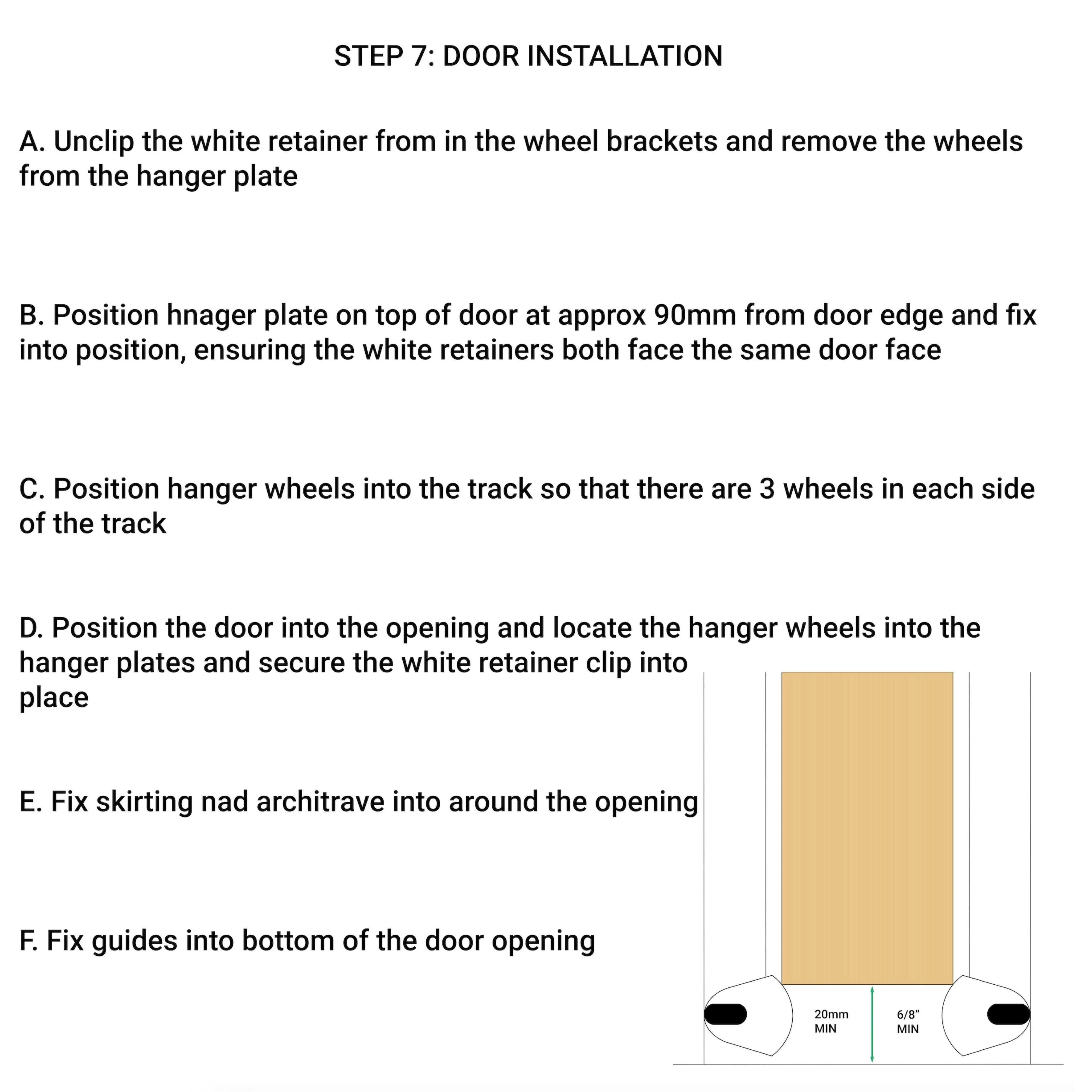 Pocket Door Kit for Single Doors with Soft Close - 915 x 2032mm Max Door Size - 120mm Finished Wall Thickness - Image 12