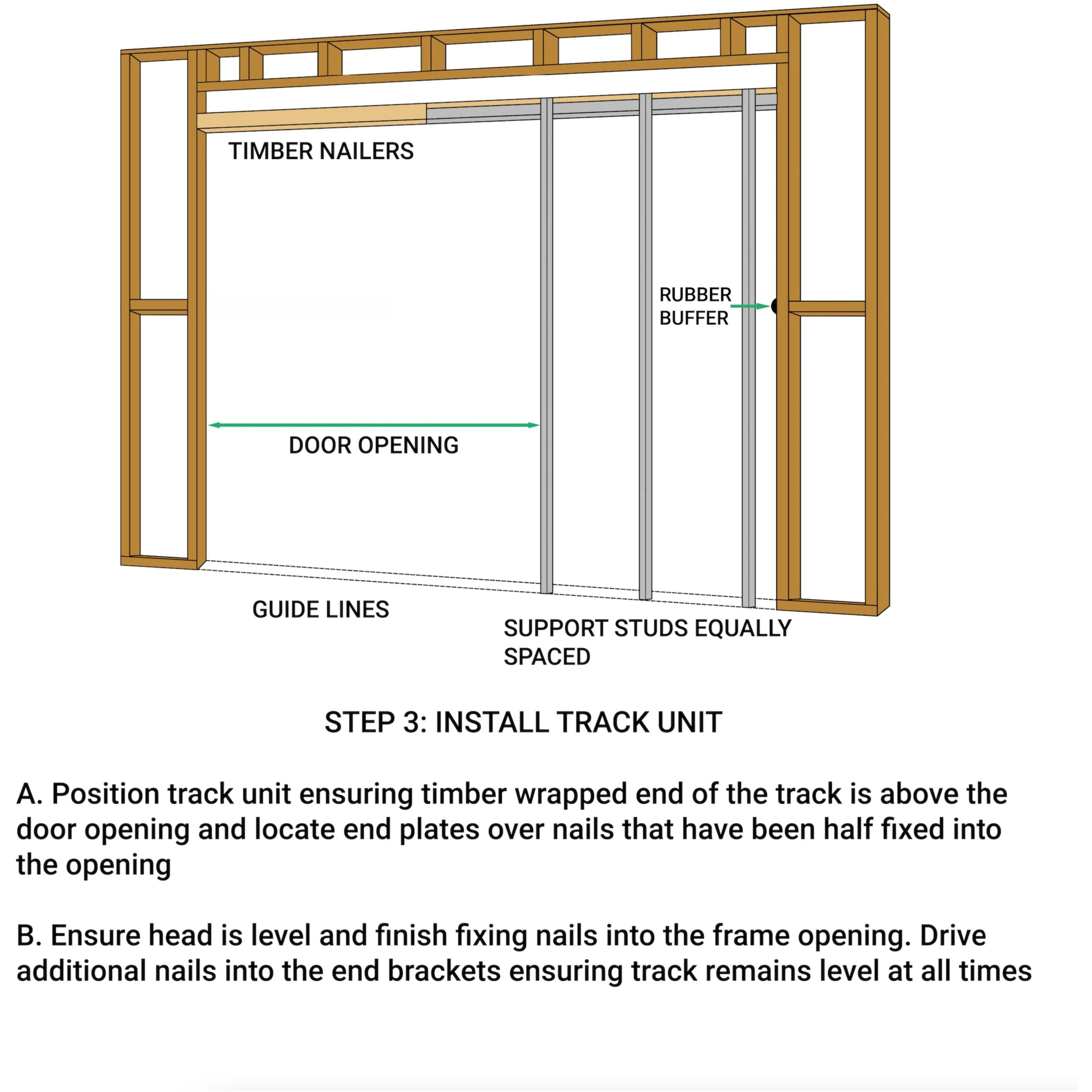 Pocket Door Kit for Single Doors with Soft Close - 915 x 2032mm Max Door Size - 120mm Finished Wall Thickness - Image 8