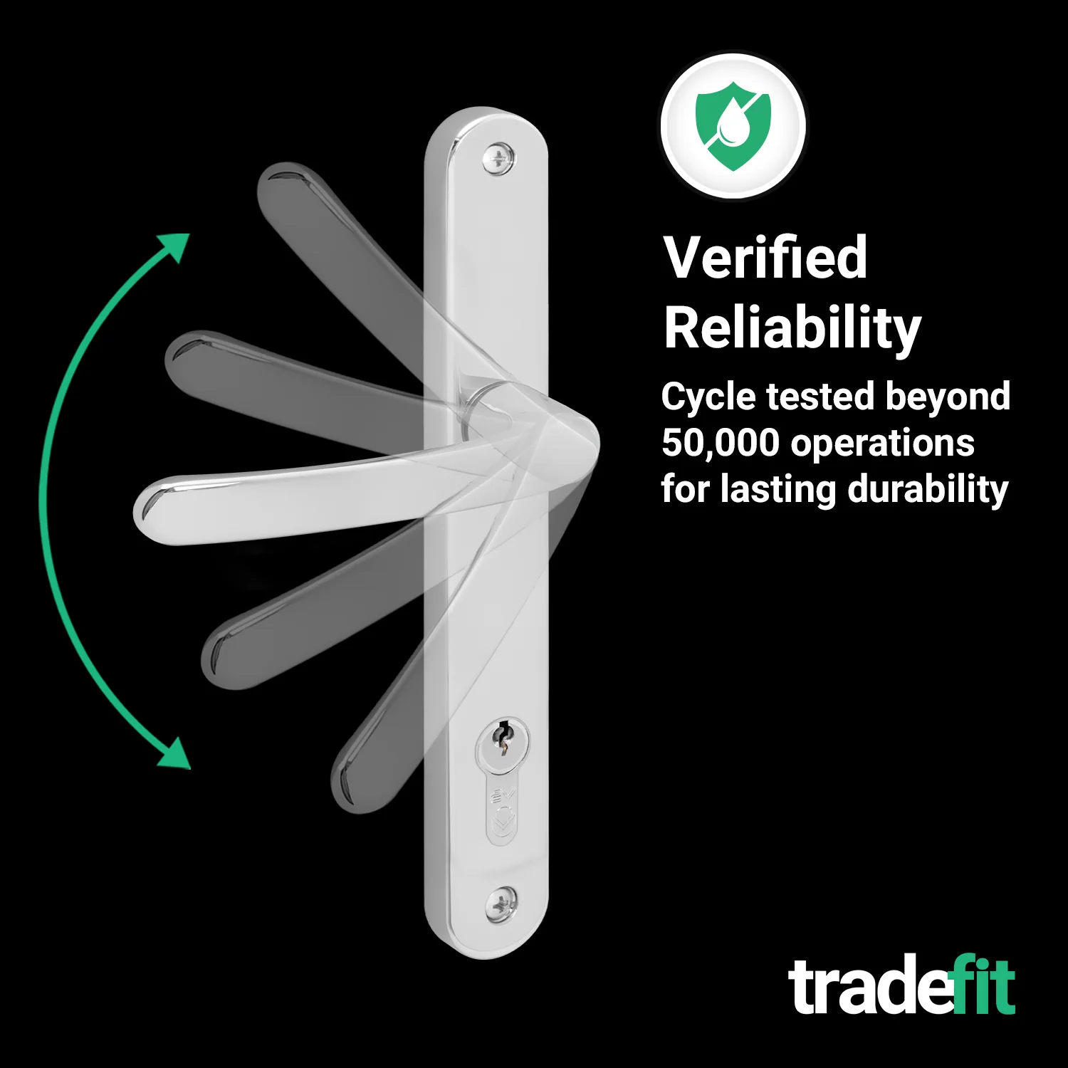 Polished Chrome UPVC Door Handles - 92mm PZ Centres - 215mm Fixing Centres - 246 x 32mm - Image 7