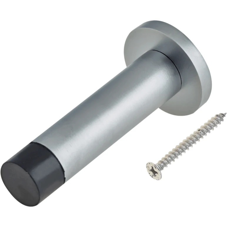 Projection Wall Mounted Door Stop - 70mm Projection - Satin Chrome - Image 3