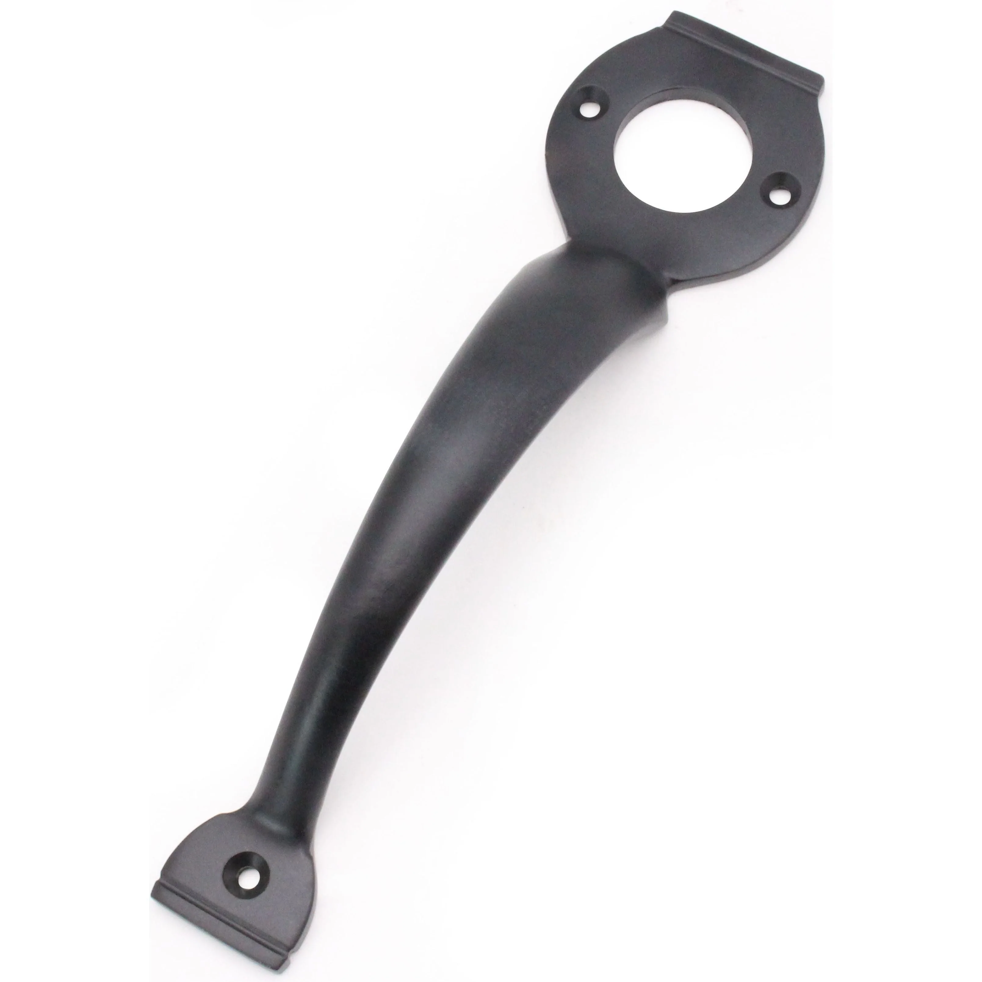 Pull Handle Cylinder Surround Suit Long Throw Gate Lock - 200mm - Black - Image 3