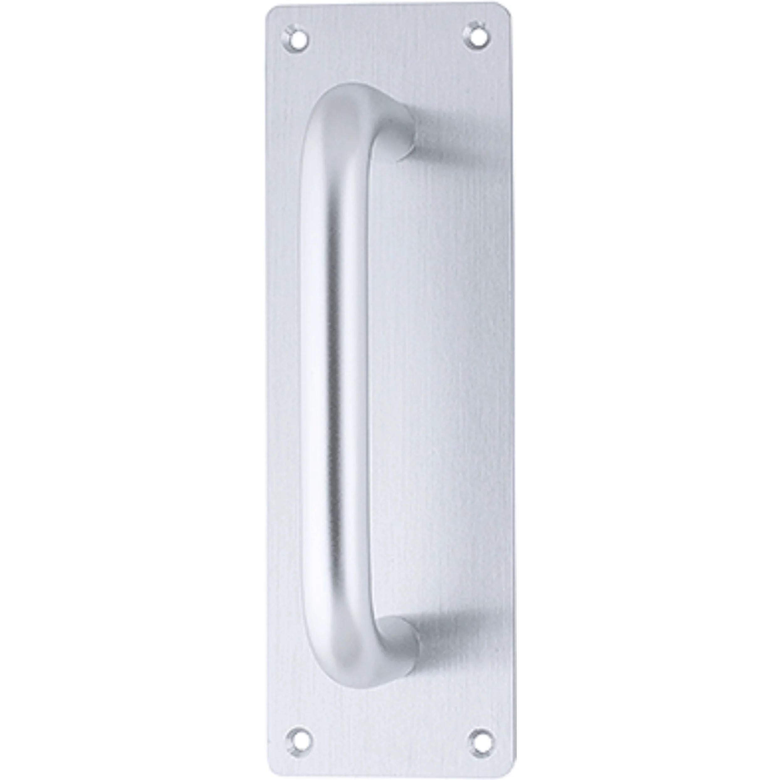 Pull Handle On Plate 150x19mm Pull on 225x75x3mm Plate - SAA Satin Aluminium